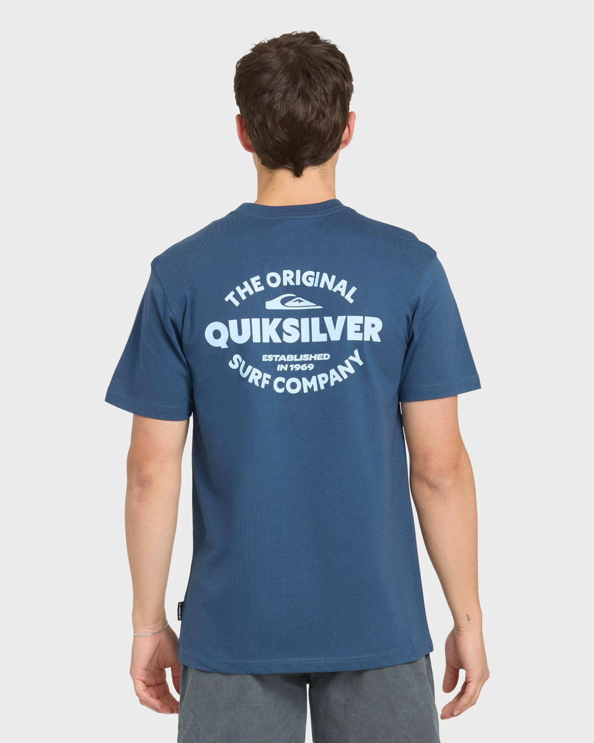 The Shed Short Sleeve Cotton T-Shirt - Dark Denim sold by Quiksilver product image thumbnail 2