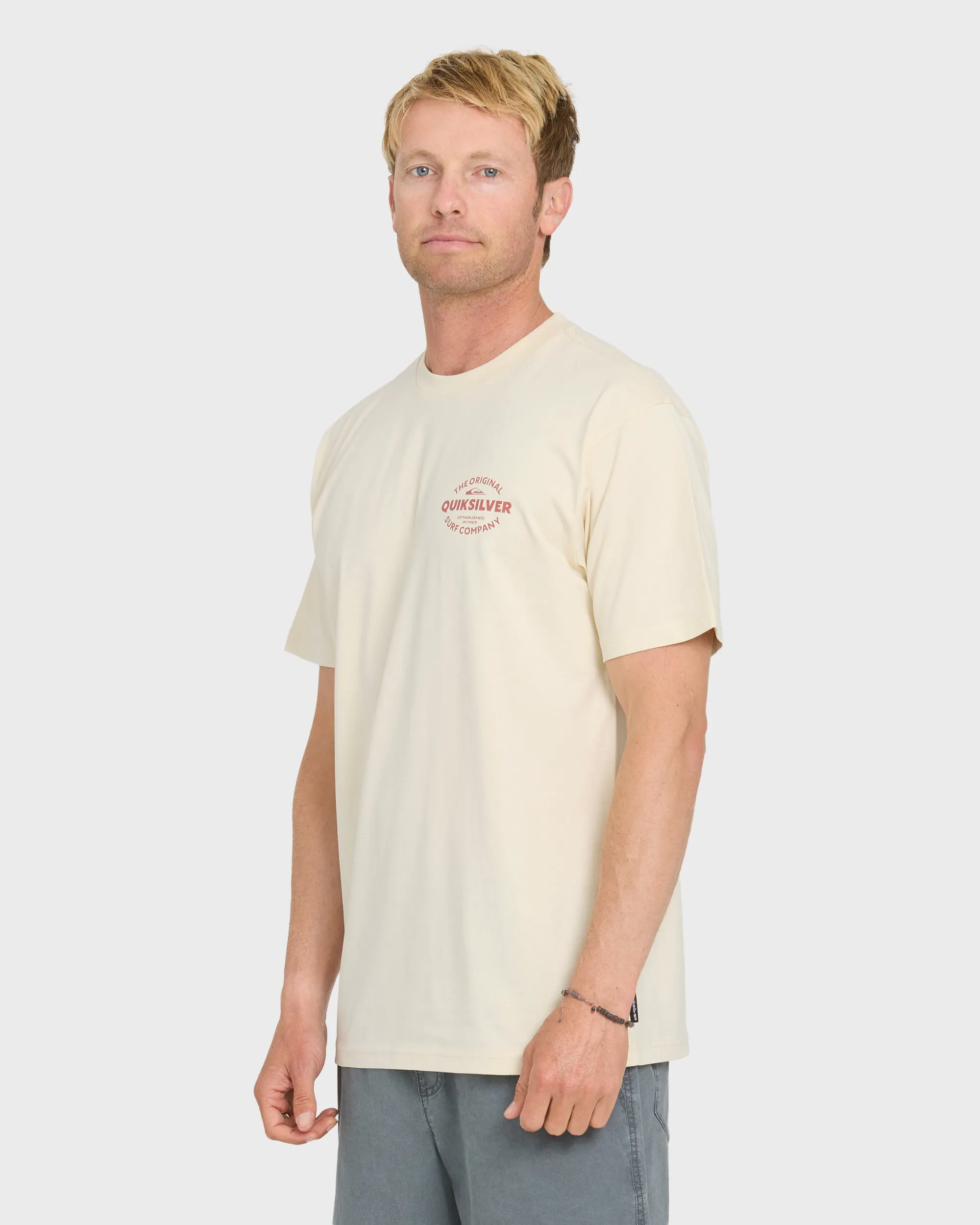 The Shed Short Sleeve Cotton T-Shirt - Bone White sold by Quiksilver product image thumbnail 3
