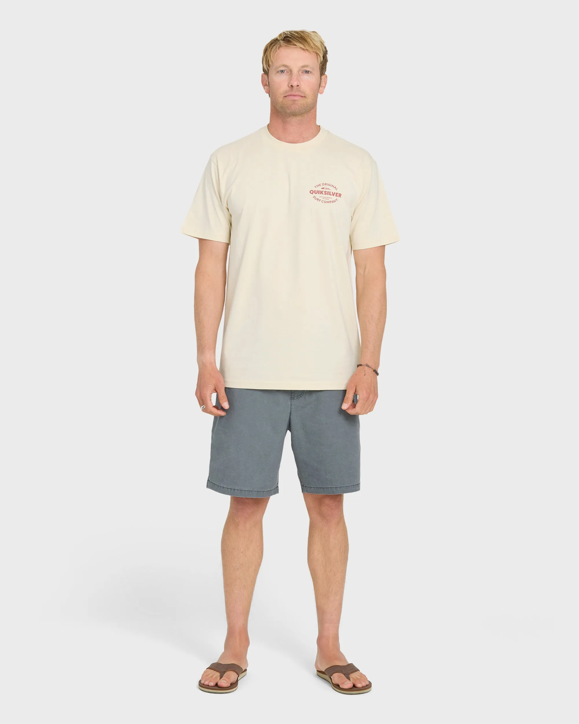 The Shed Short Sleeve Cotton T-Shirt - Bone White sold by Quiksilver product image thumbnail 4