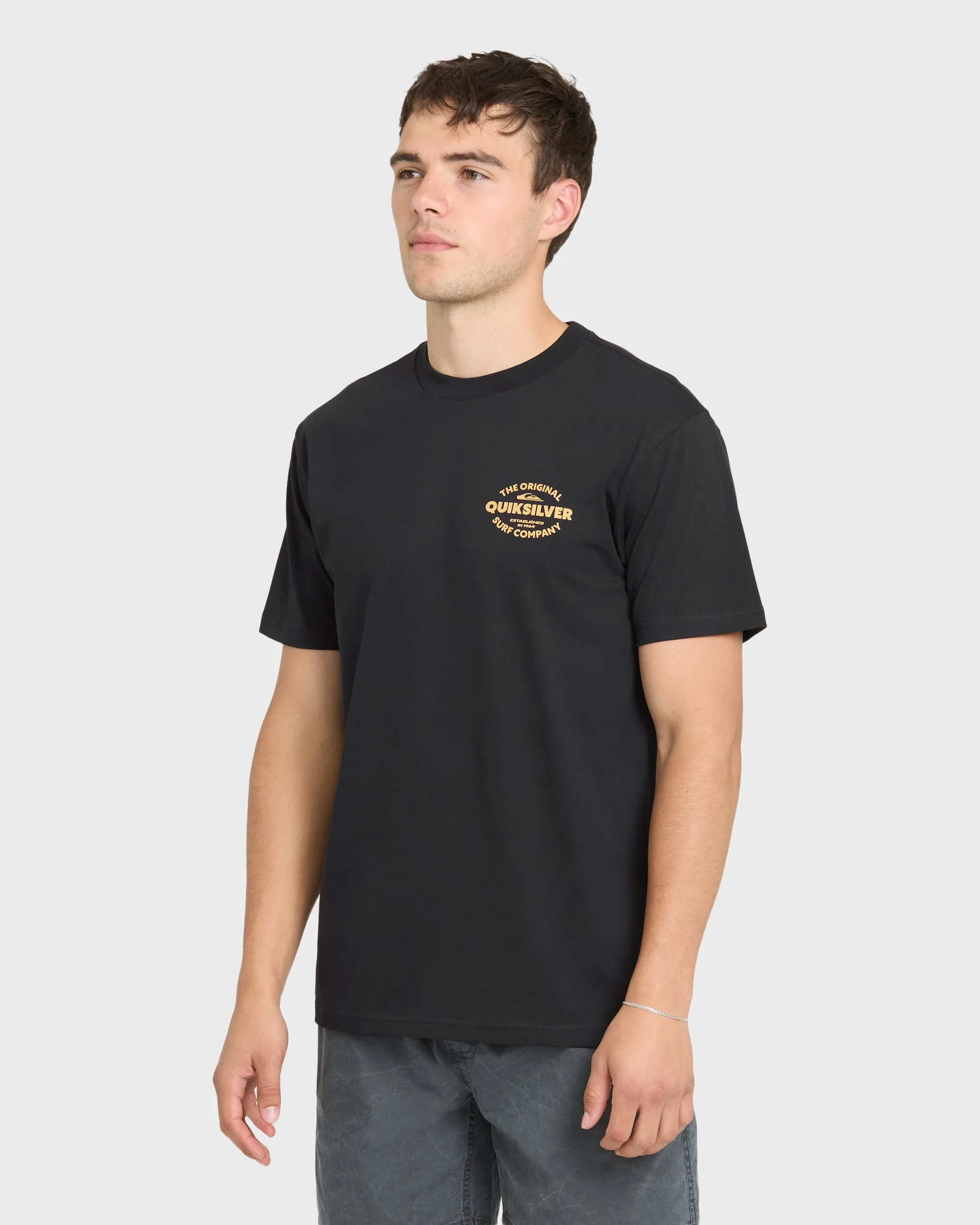 The Shed Short Sleeve Cotton T-Shirt - Black sold by Quiksilver product image thumbnail 3