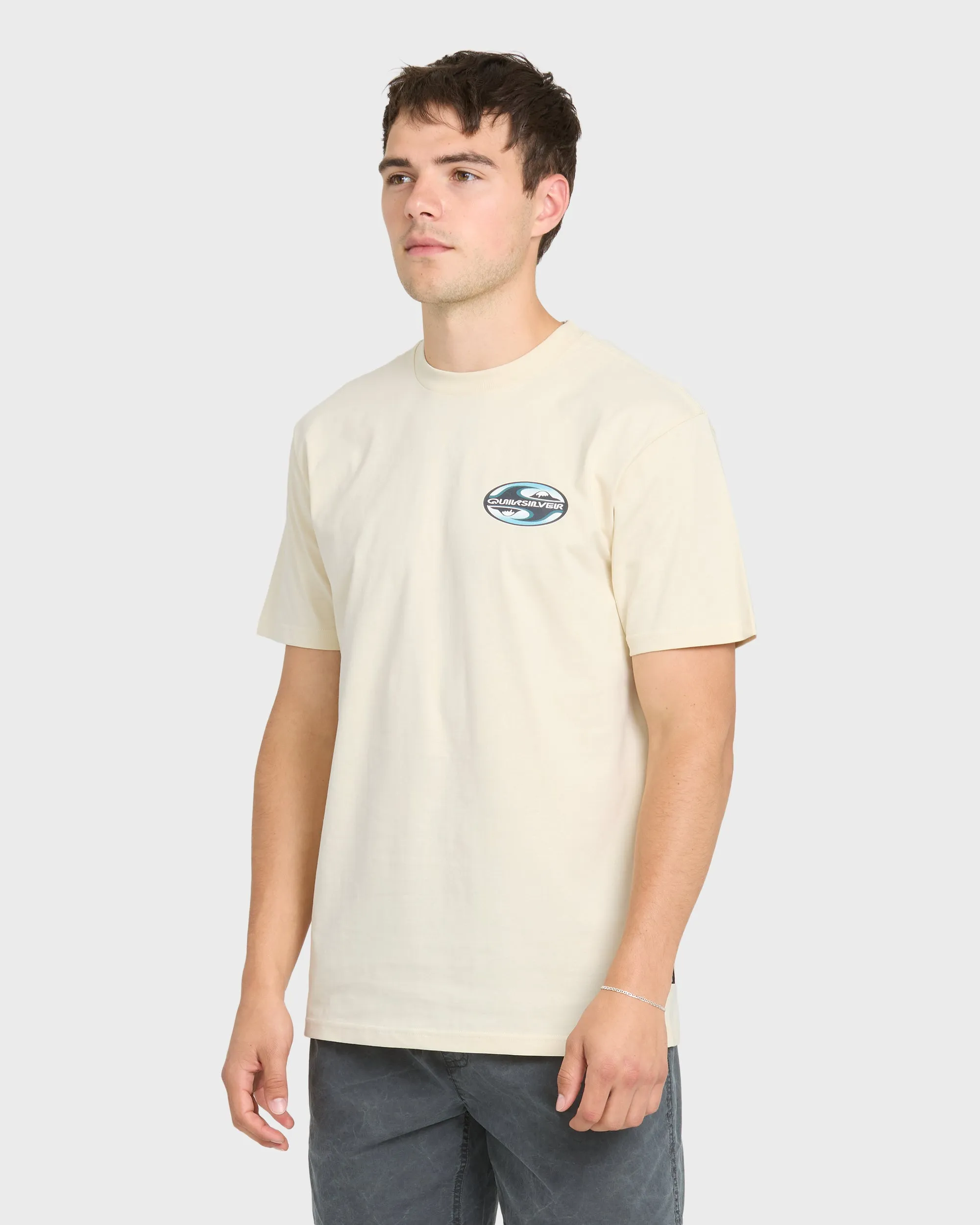 Original Yin Yang Classic Short Sleeve Cotton T-Shirt - Bone White sold by Quiksilver product image thumbnail 3