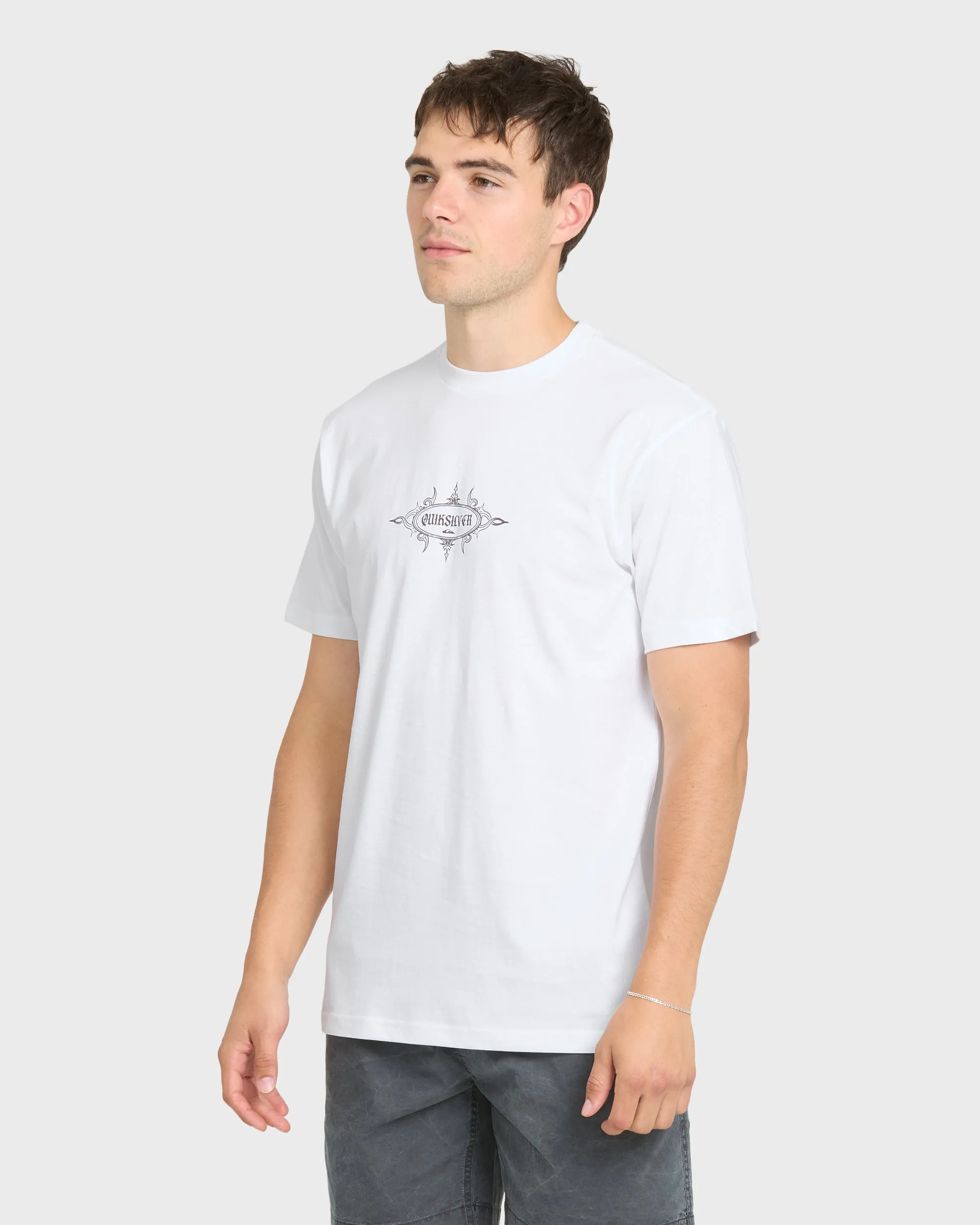 Crest Classic Short Sleeve Knit T-Shirt - White sold by Quiksilver product image thumbnail 3