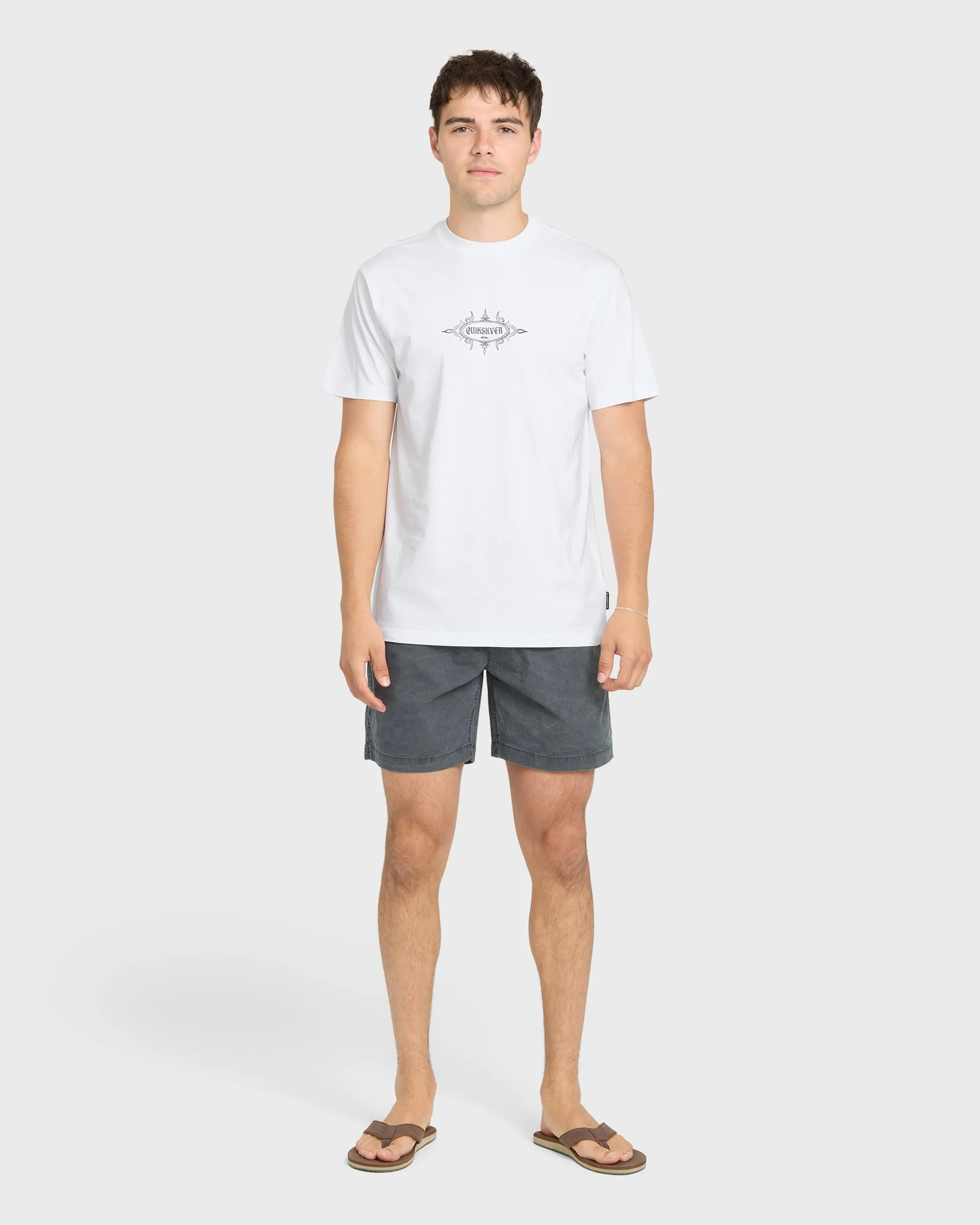 Crest Classic Short Sleeve Knit T-Shirt - White sold by Quiksilver product image thumbnail 4