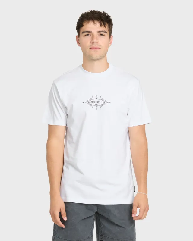 Crest Classic Short Sleeve Knit T-Shirt - White made by Quiksilver