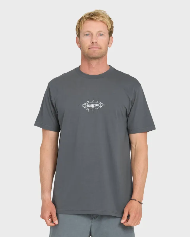 Crest Classic Short Sleeve Knit T-Shirt - Iron Gate made by Quiksilver