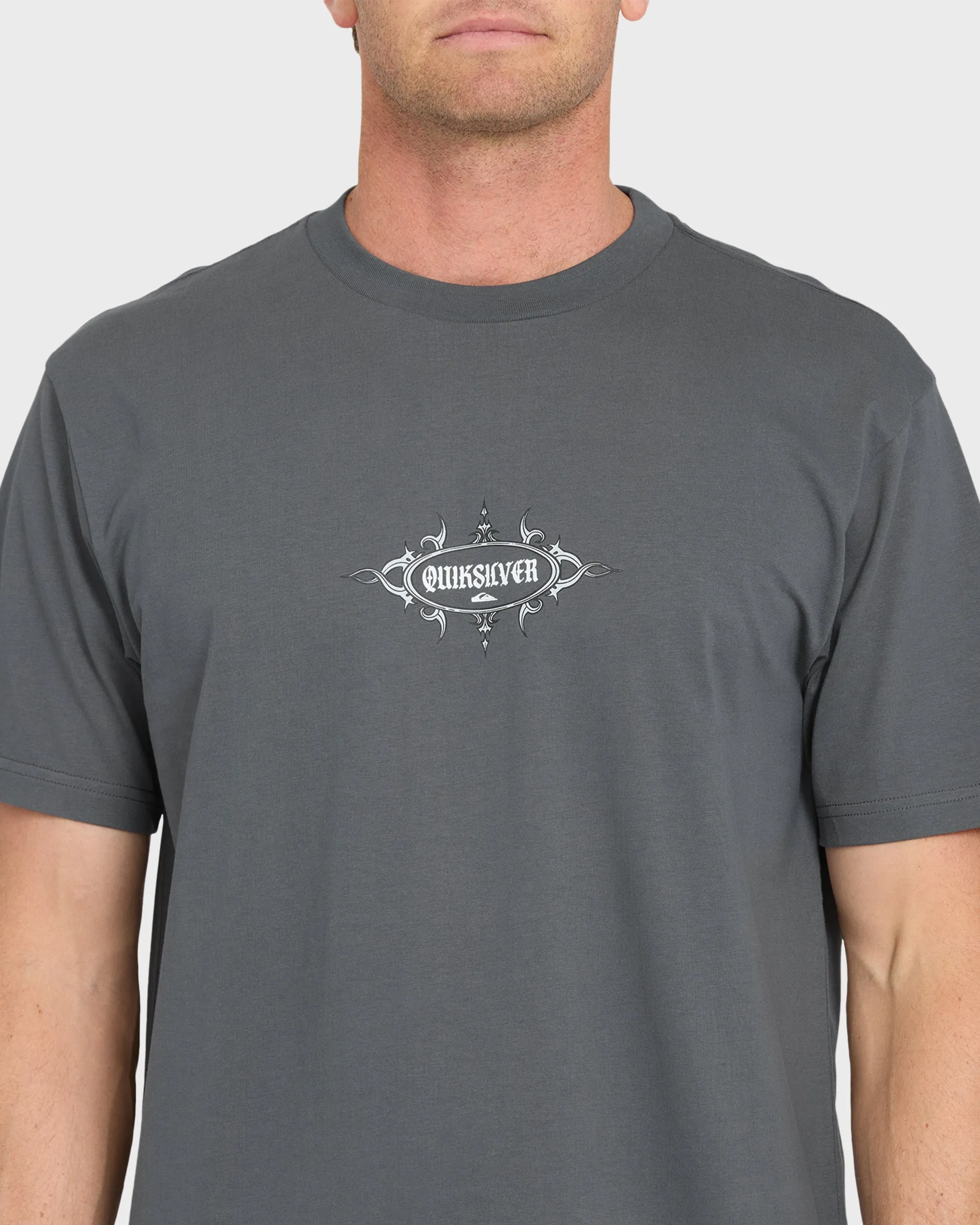 Crest Classic Short Sleeve Knit T-Shirt - Iron Gate sold by Quiksilver product image thumbnail 5