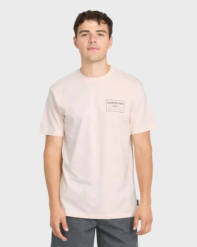 Stamped Short Sleeve Knit T-Shirt - Rosewater made by Quiksilver