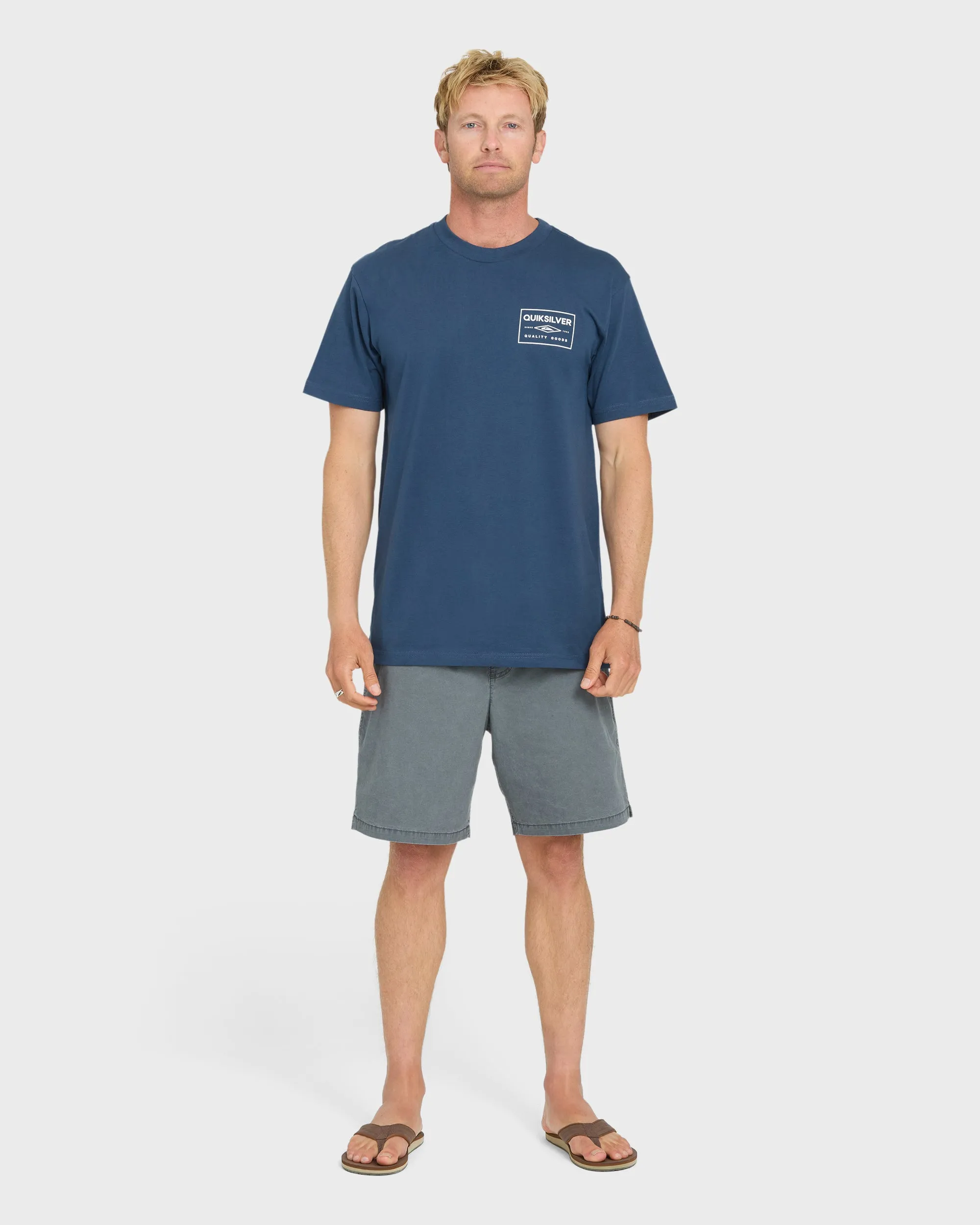 Stamped Short Sleeve Knit T-Shirt - Dark Denim sold by Quiksilver product image thumbnail 4
