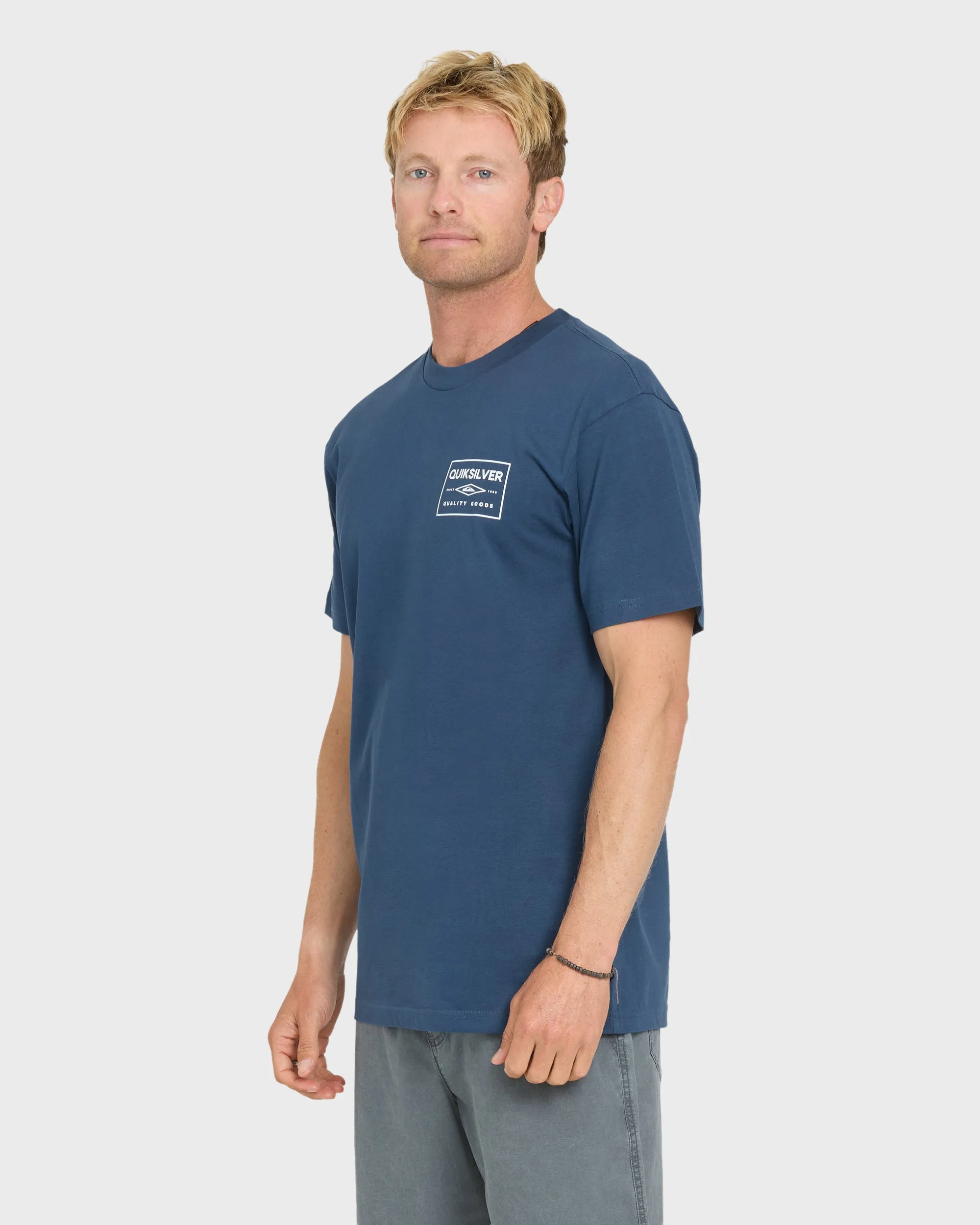 Stamped Short Sleeve Knit T-Shirt - Dark Denim sold by Quiksilver product image thumbnail 3