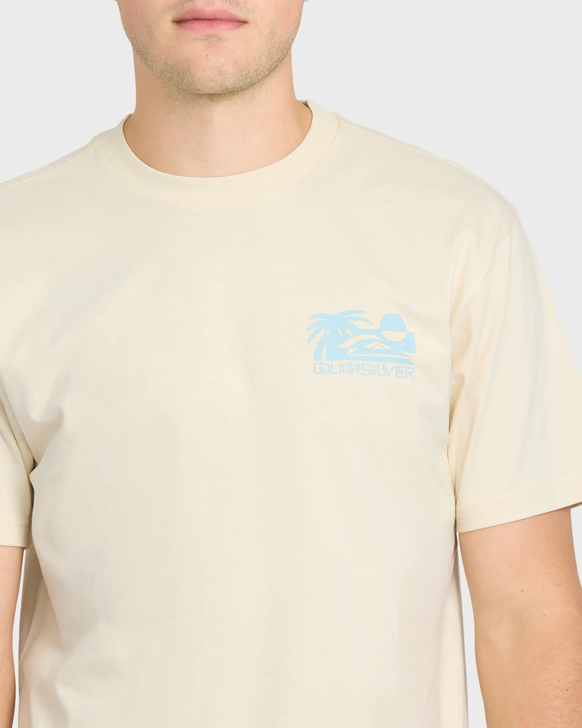 Reverse Cut Classic Short Sleeve Cotton T-Shirt - Bone White sold by Quiksilver product image thumbnail 5