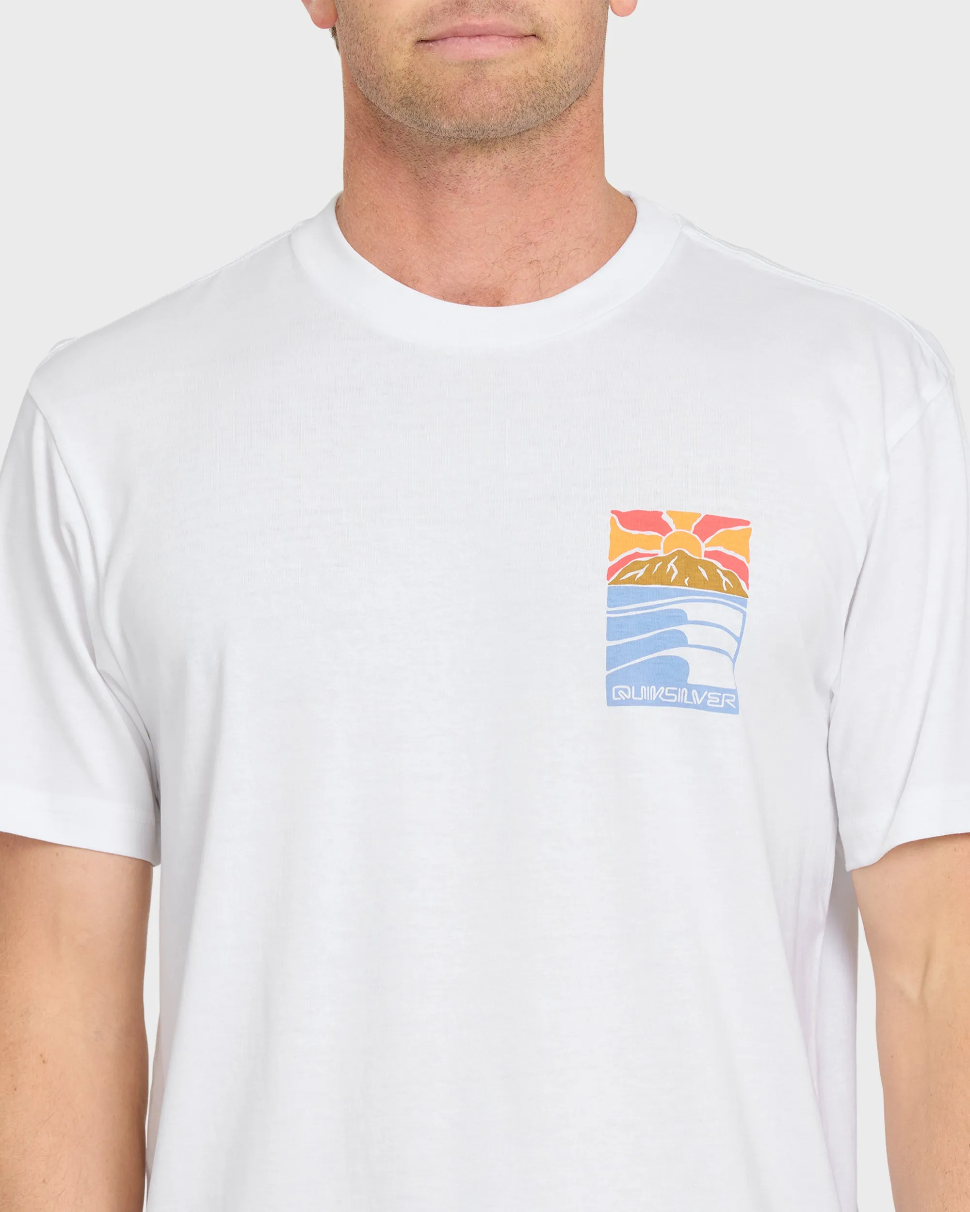 Going Right Classic Short Sleeve Cotton T-Shirt - White sold by Quiksilver product image thumbnail 5