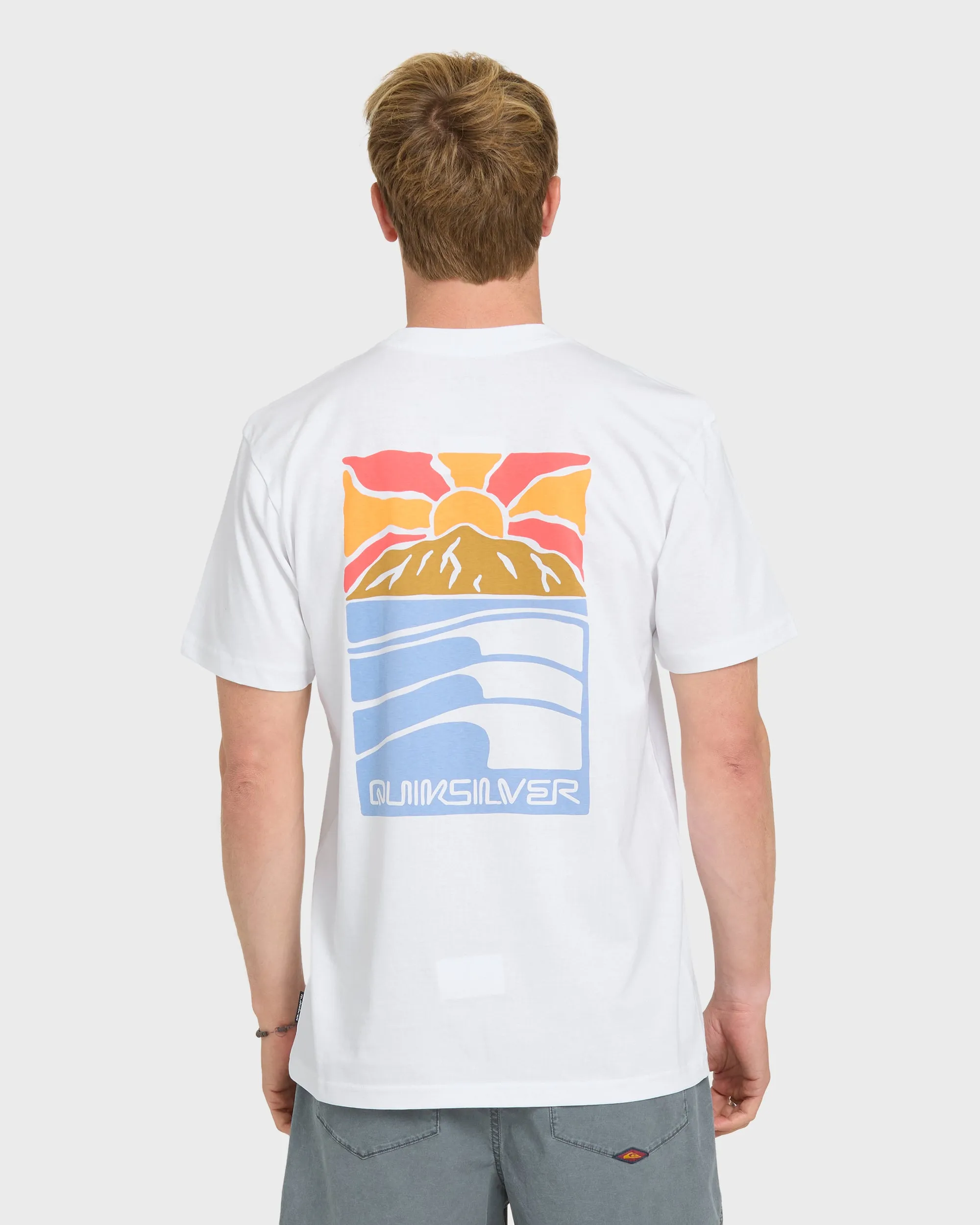 Going Right Classic Short Sleeve Cotton T-Shirt - White sold by Quiksilver product image thumbnail 2