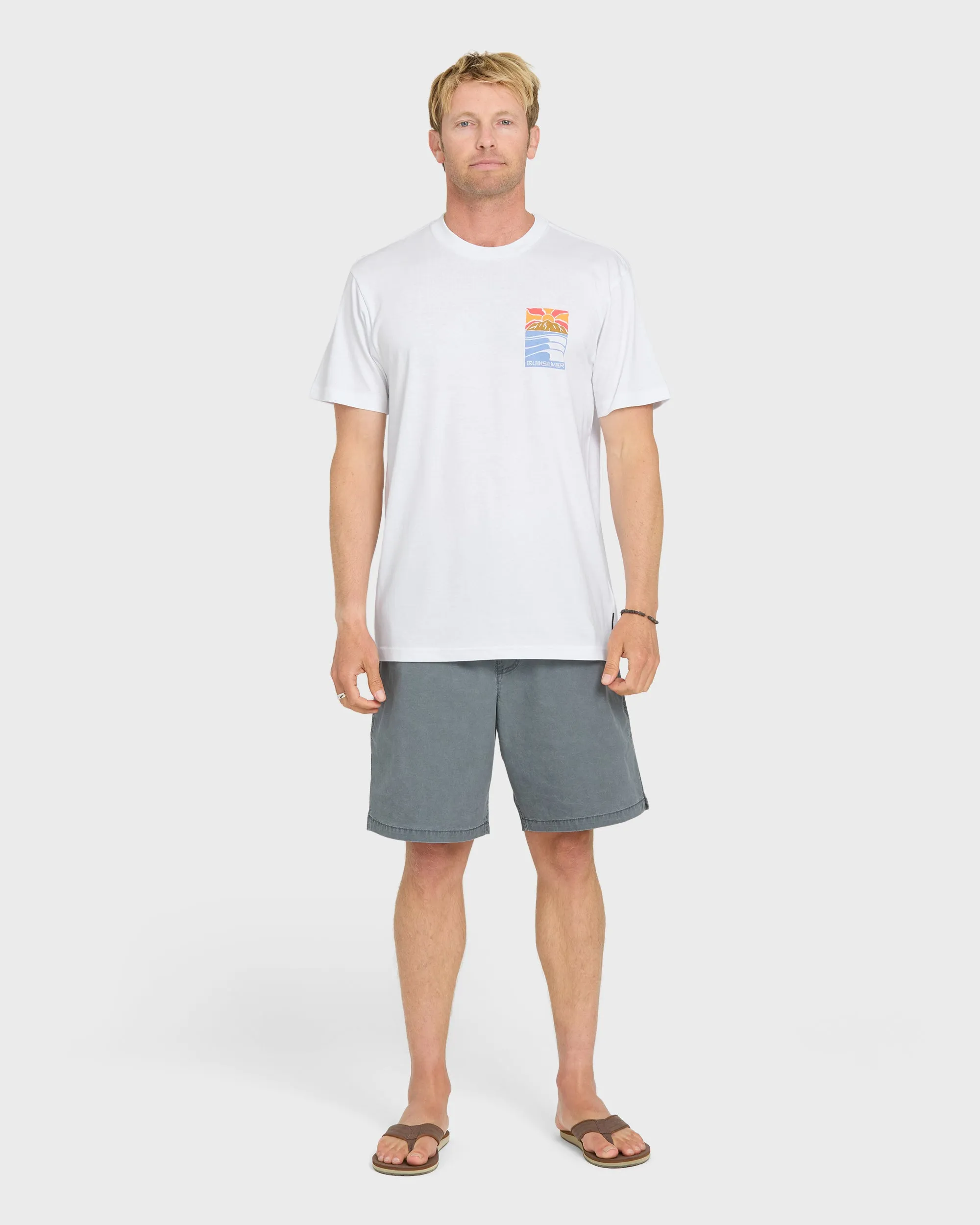 Going Right Classic Short Sleeve Cotton T-Shirt - White sold by Quiksilver product image thumbnail 4
