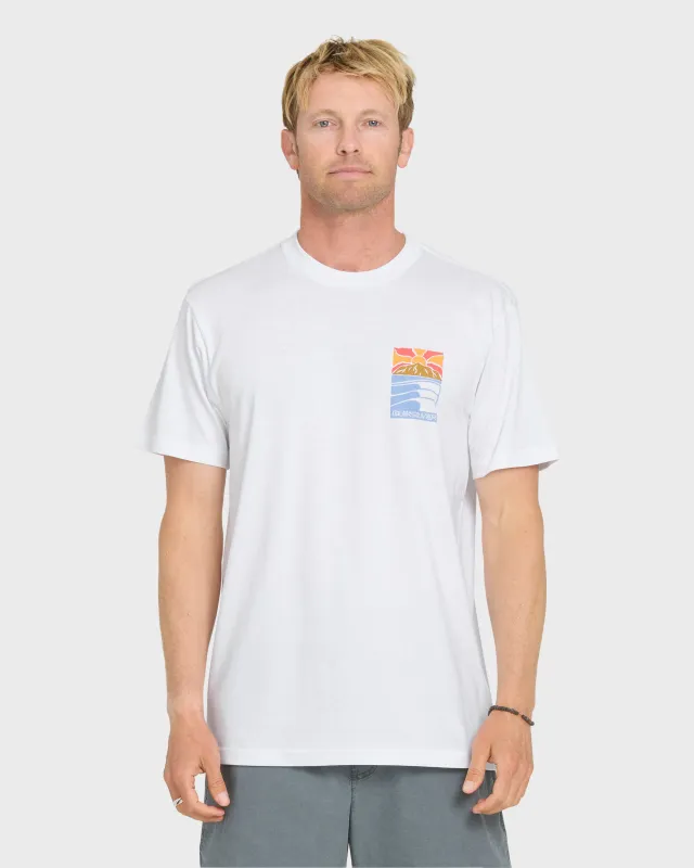 Going Right Classic Short Sleeve Cotton T-Shirt - White made by Quiksilver