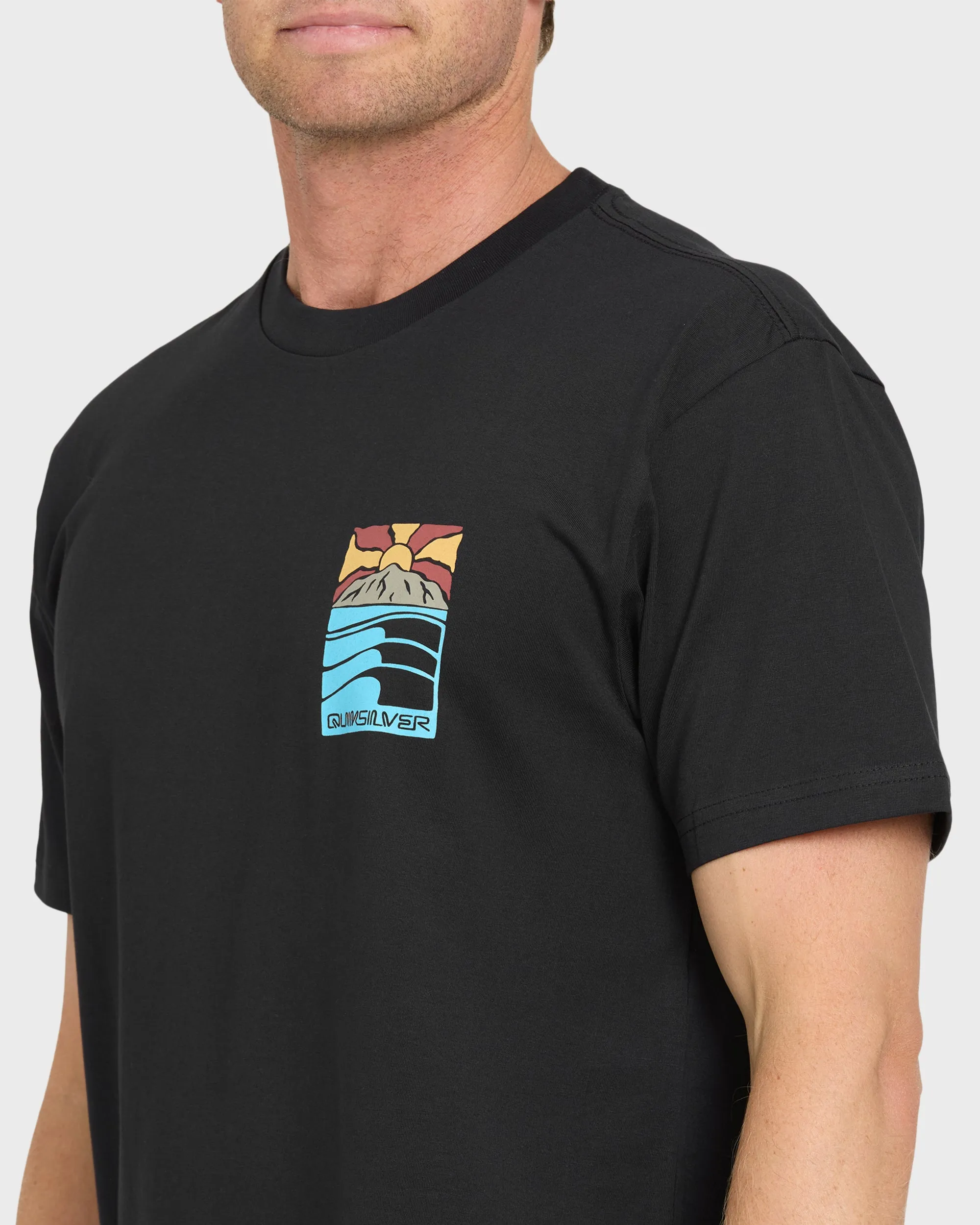 Going Right Classic Short Sleeve Cotton T-Shirt - Black sold by Quiksilver product image thumbnail 5