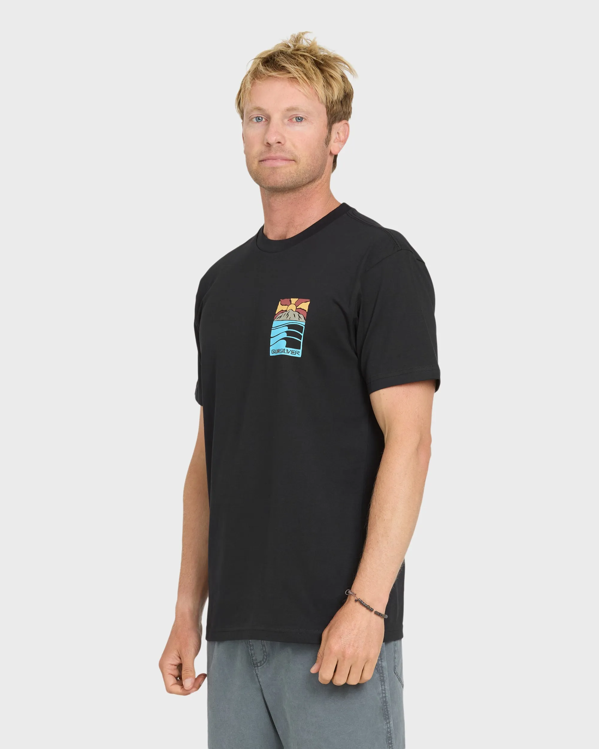 Going Right Classic Short Sleeve Cotton T-Shirt - Black sold by Quiksilver product image thumbnail 3
