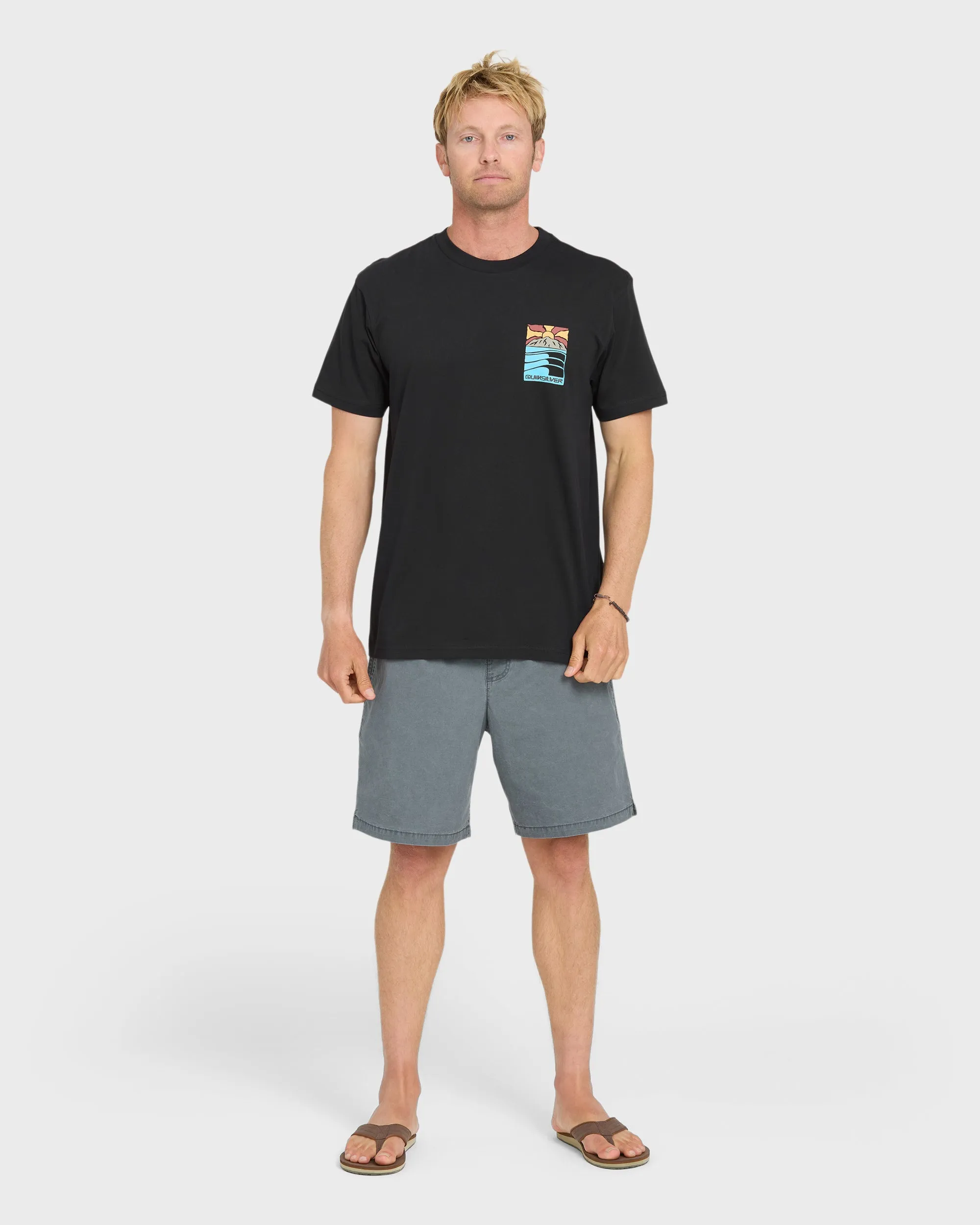 Going Right Classic Short Sleeve Cotton T-Shirt - Black sold by Quiksilver product image thumbnail 4