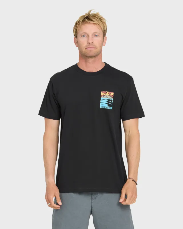 Going Right Classic Short Sleeve Cotton T-Shirt - Black made by Quiksilver