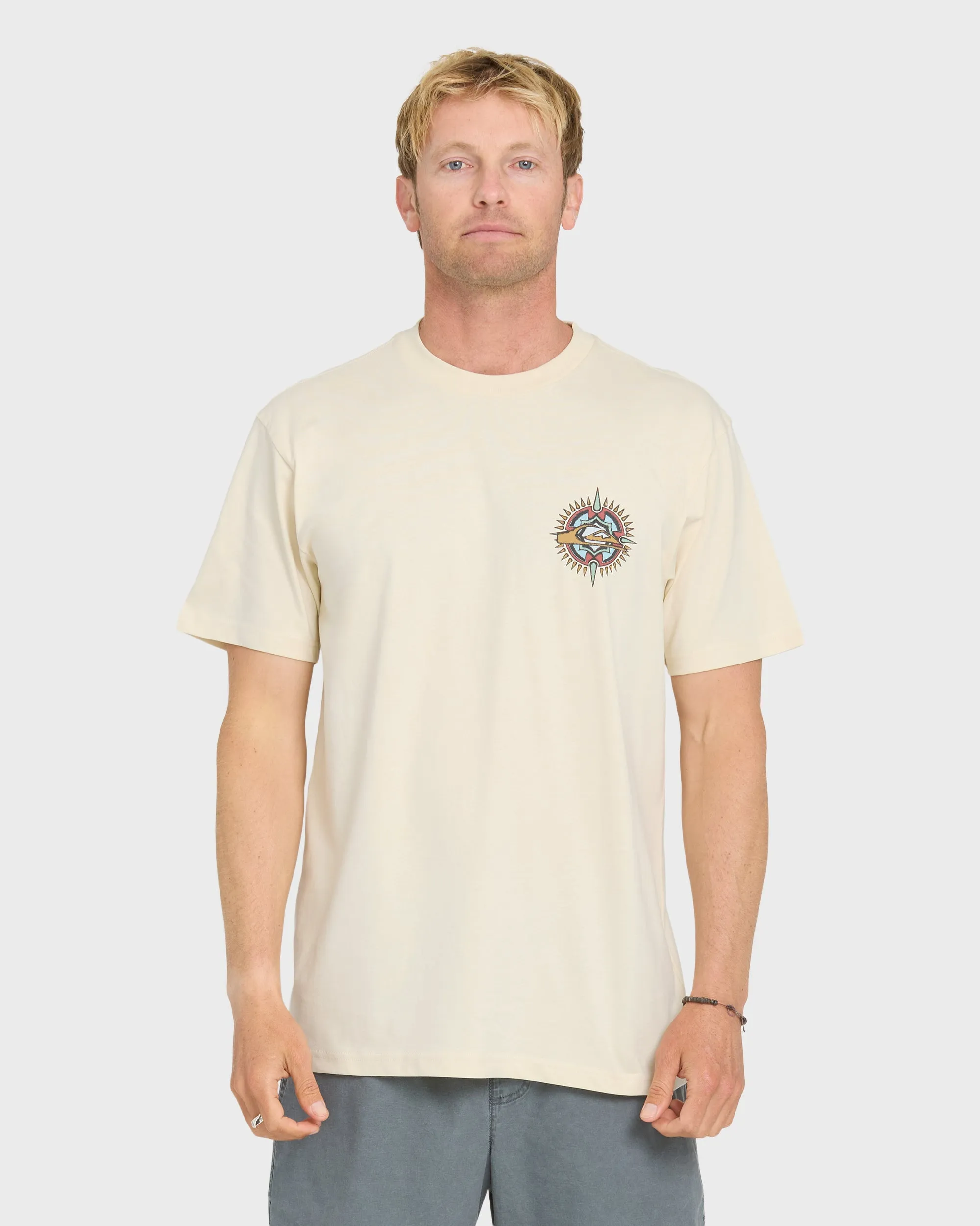 Shooting Star Short Sleeve Knit T-Shirt - Bone White sold by Quiksilver