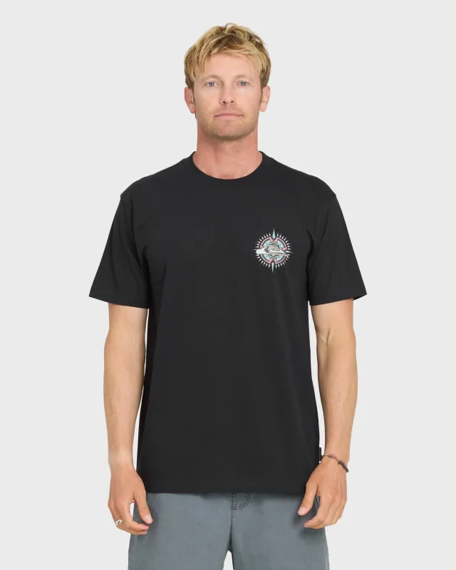 Shooting Star Short Sleeve Knit T-Shirt - Black made by Quiksilver