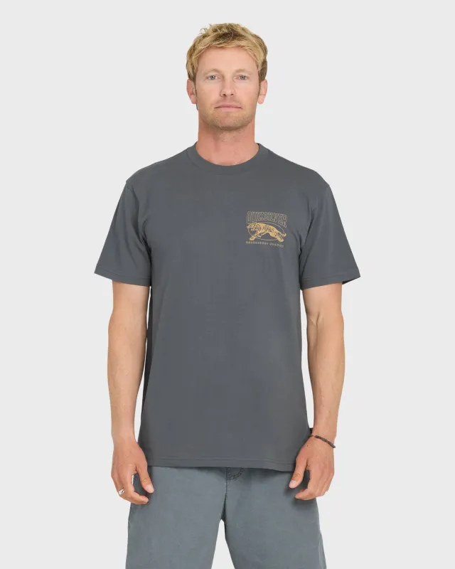 Tiger Style Short Sleeve Cotton T-Shirt - Iron Gate made by Quiksilver