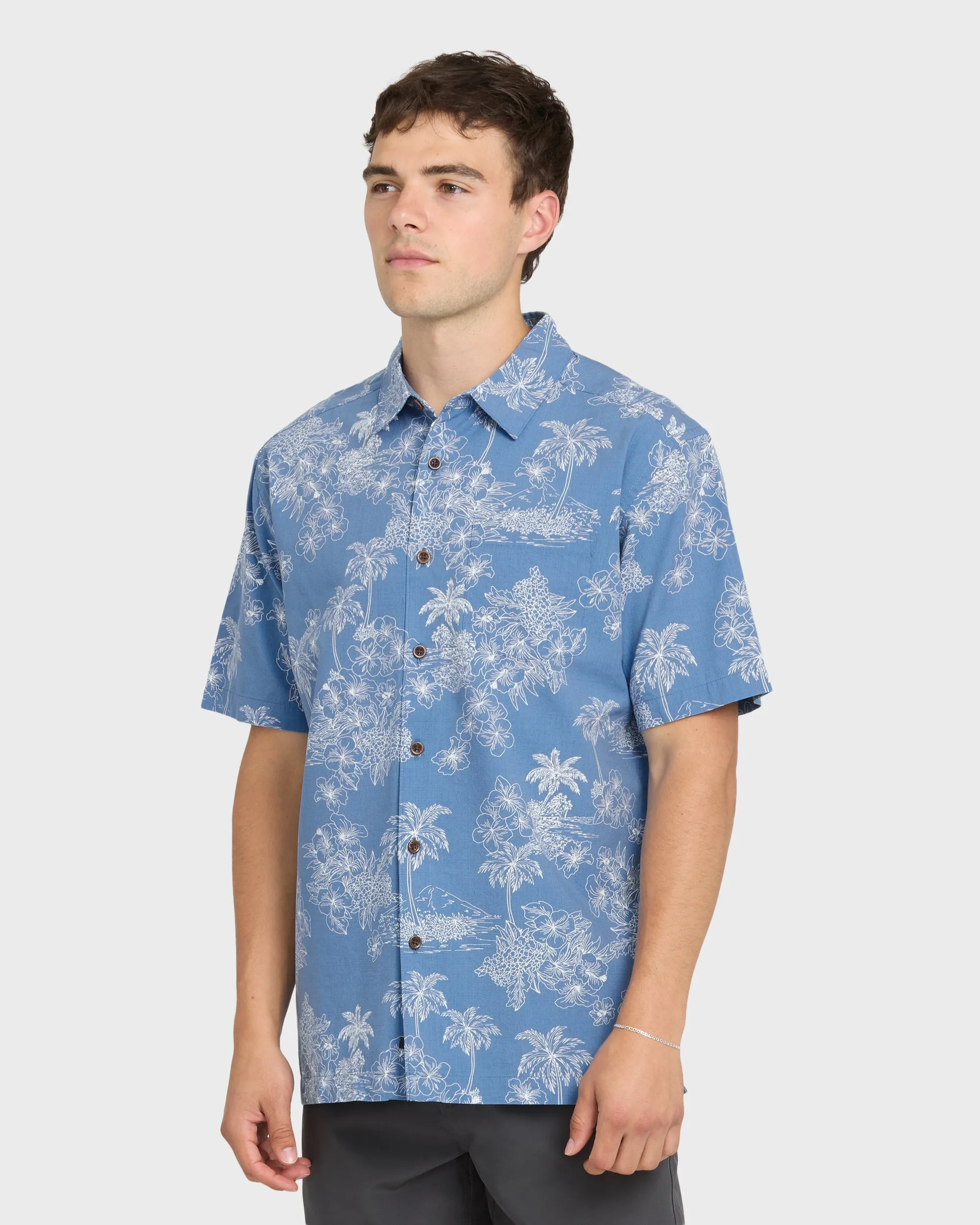 Waterman Island Vibes Short Sleeve Woven Shirt - Riviera sold by Quiksilver product image thumbnail 3