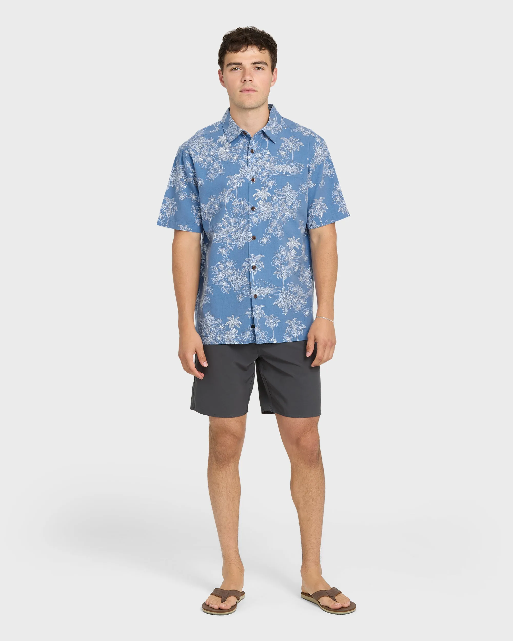 Waterman Island Vibes Short Sleeve Woven Shirt - Riviera sold by Quiksilver product image thumbnail 4