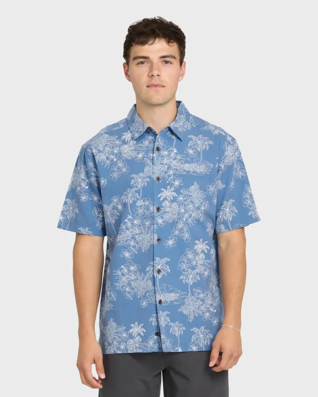 Waterman Island Vibes Short Sleeve Woven Shirt - Riviera made by Quiksilver