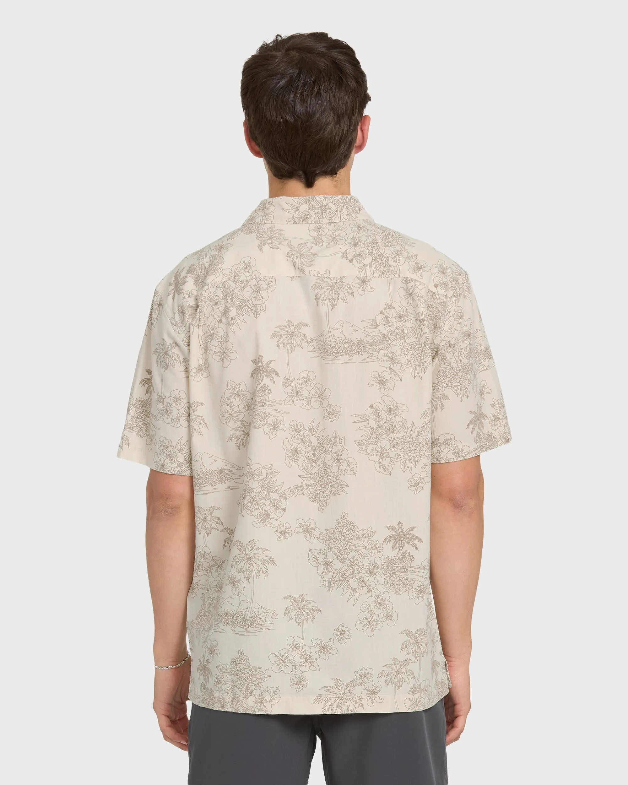 Waterman Island Vibes Short Sleeve Woven Shirt - Moonbeam sold by Quiksilver product image thumbnail 2
