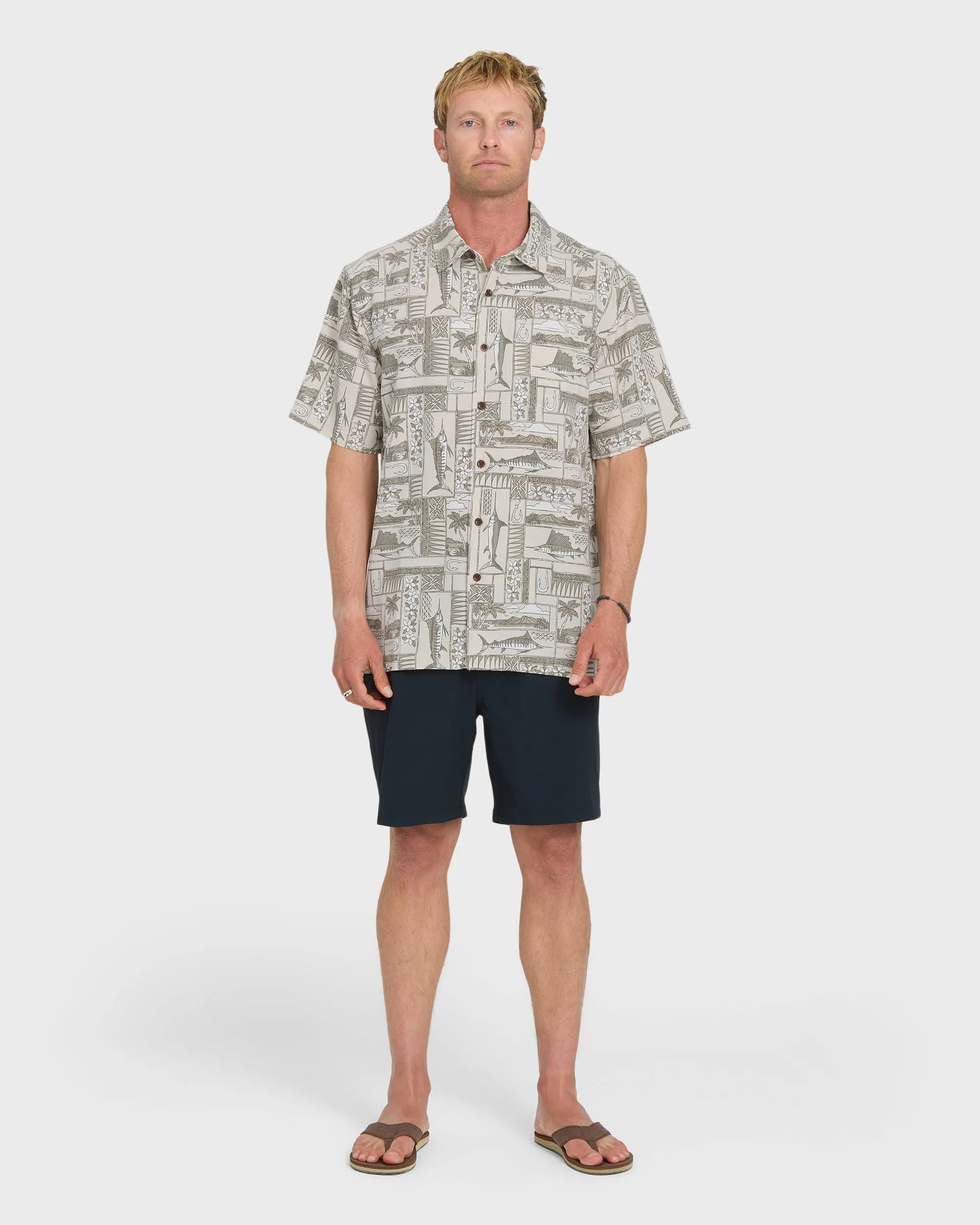 Waterman East Cape Short Sleeve Woven Shirt - Moonbeam sold by Quiksilver product image thumbnail 4