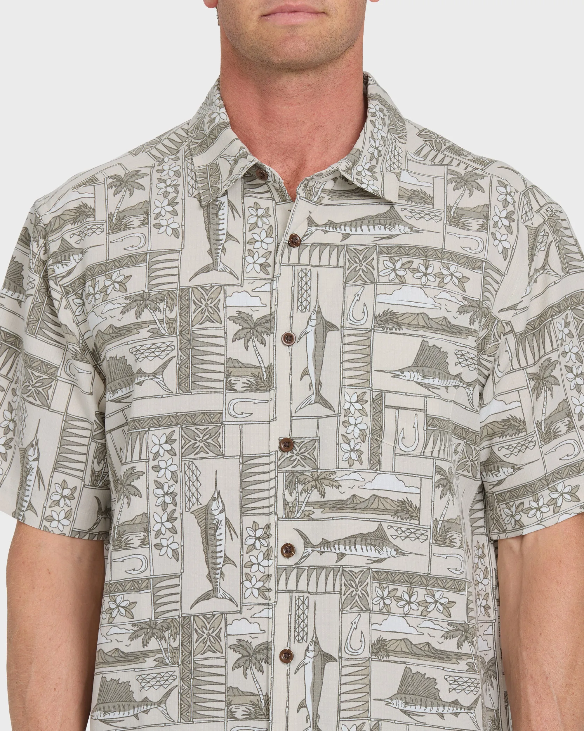 Waterman East Cape Short Sleeve Woven Shirt - Moonbeam sold by Quiksilver product image thumbnail 5