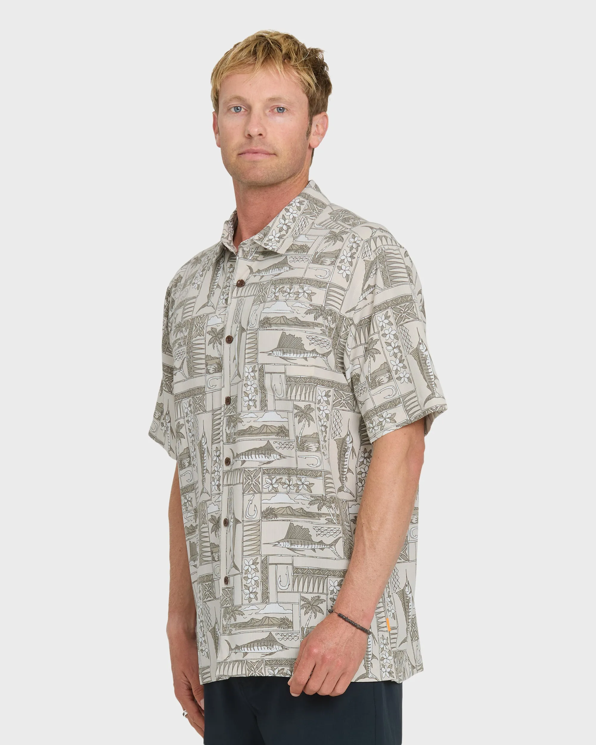 Waterman East Cape Short Sleeve Woven Shirt - Moonbeam sold by Quiksilver product image thumbnail 3