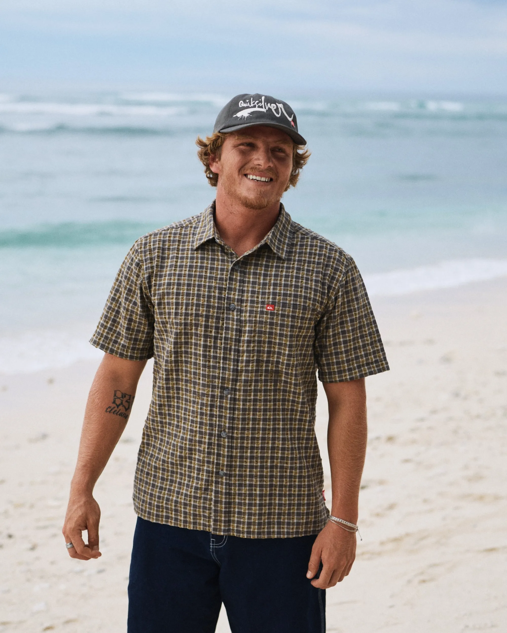 Young Guns Button-Up Short Sleeve Shirt - Major Brown sold by Quiksilver