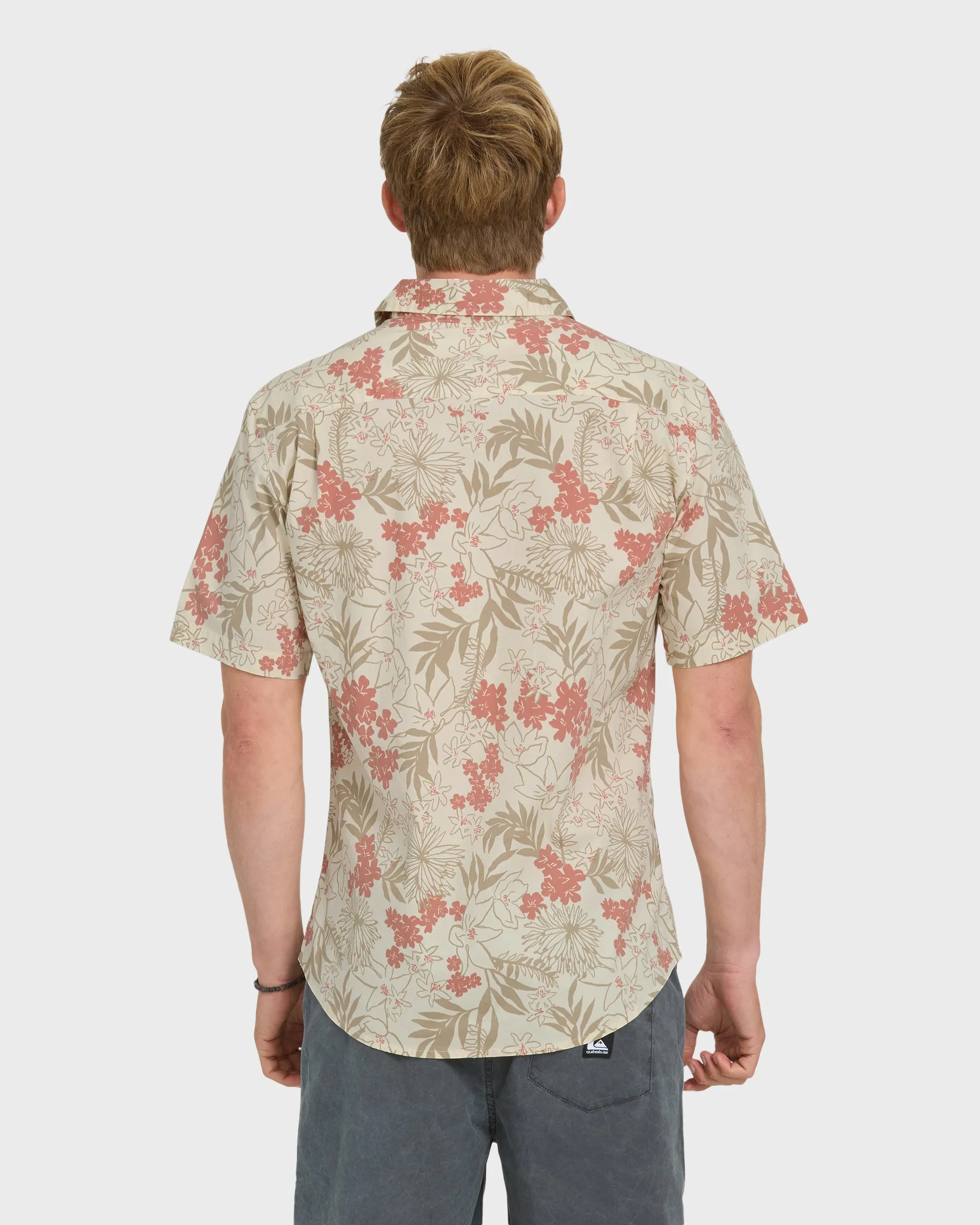 Jetty Bloom Classic Stretch Short Sleeve Woven Shirt - Bone White sold by Quiksilver product image thumbnail 2
