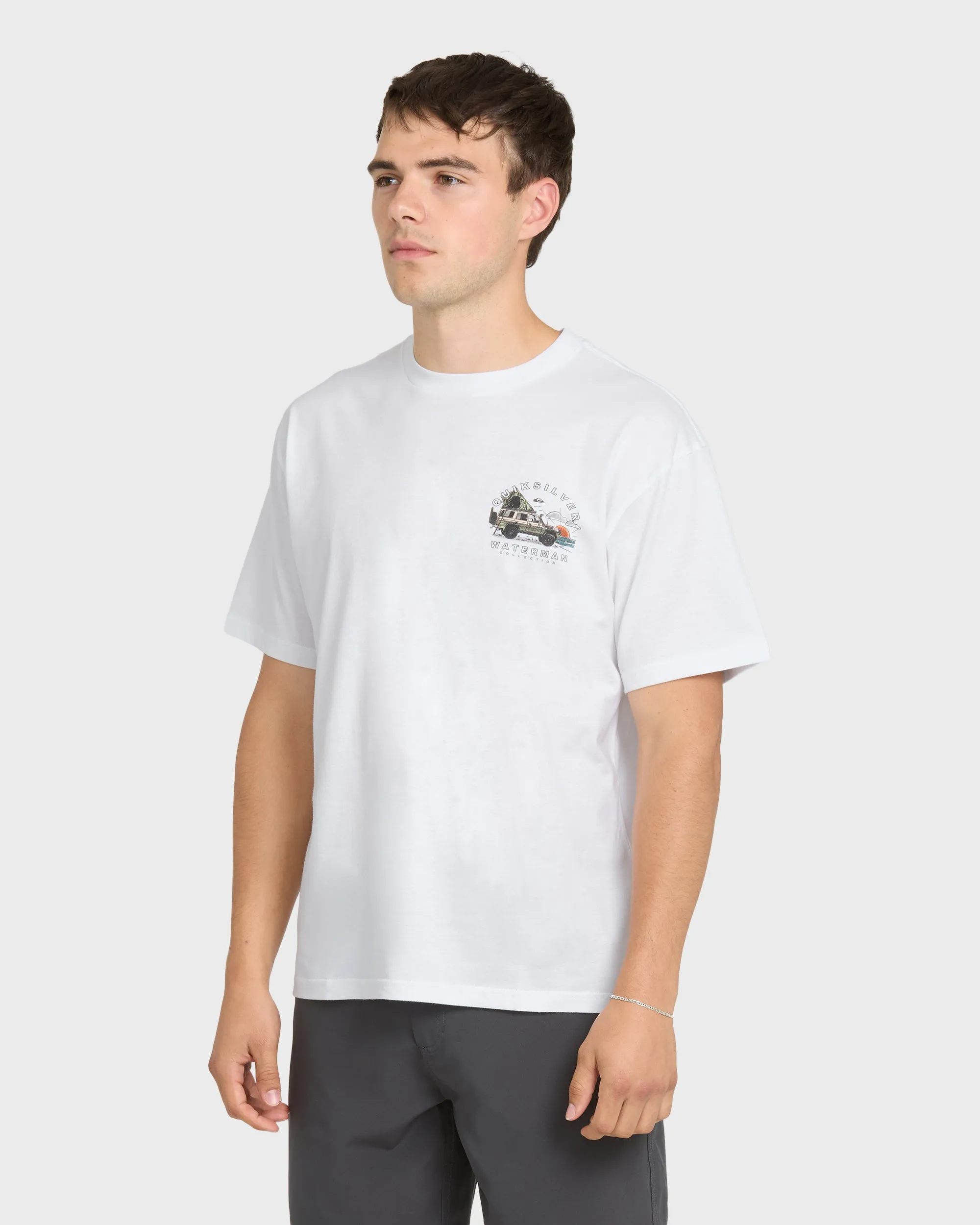 Waterman Traveler Classic Short Sleeve Cotton T-Shirt - White sold by Quiksilver product image thumbnail 3