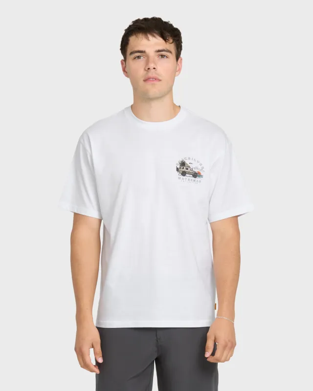 Waterman Traveler Classic Short Sleeve Cotton T-Shirt - White made by Quiksilver