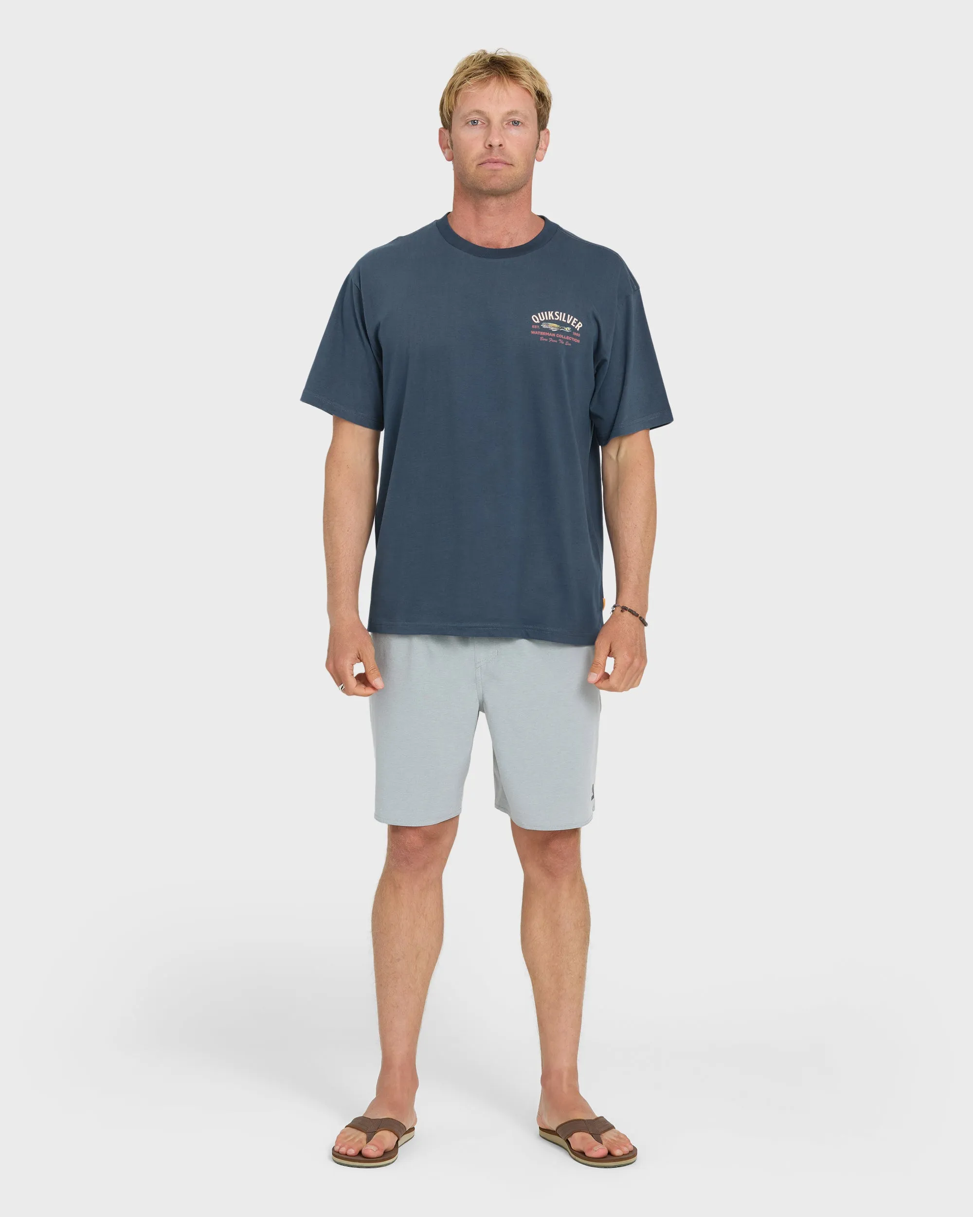 Waterman Lure Shop Classic Short Sleeve Knit T-Shirt - Dark Denim sold by Quiksilver product image thumbnail 4