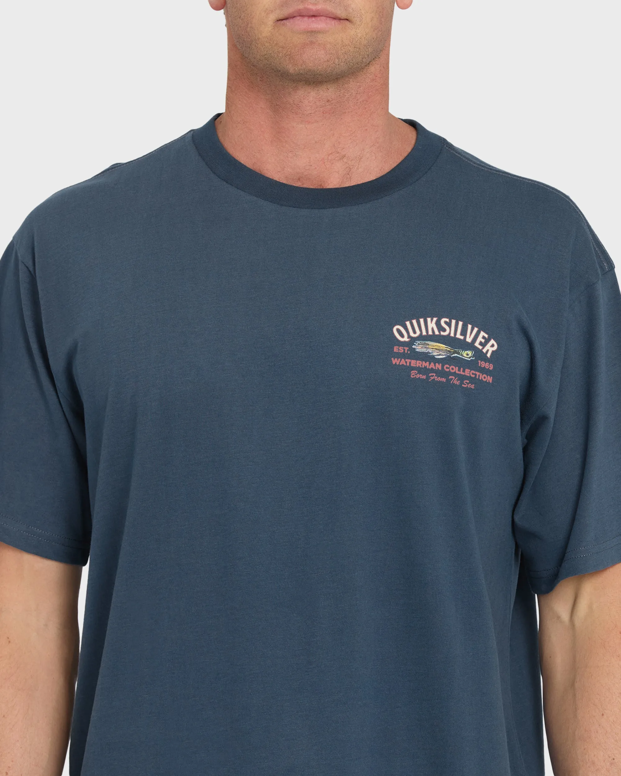 Waterman Lure Shop Classic Short Sleeve Knit T-Shirt - Dark Denim sold by Quiksilver product image thumbnail 5