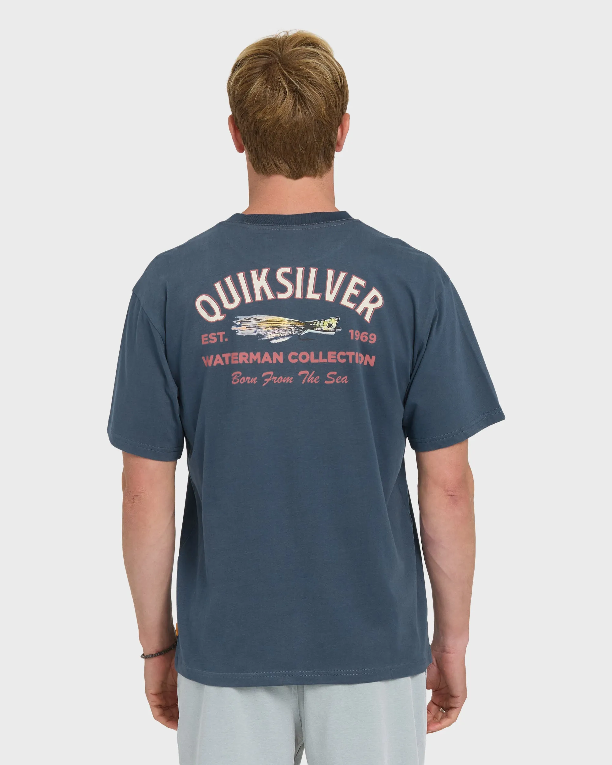 Waterman Lure Shop Classic Short Sleeve Knit T-Shirt - Dark Denim sold by Quiksilver product image thumbnail 2