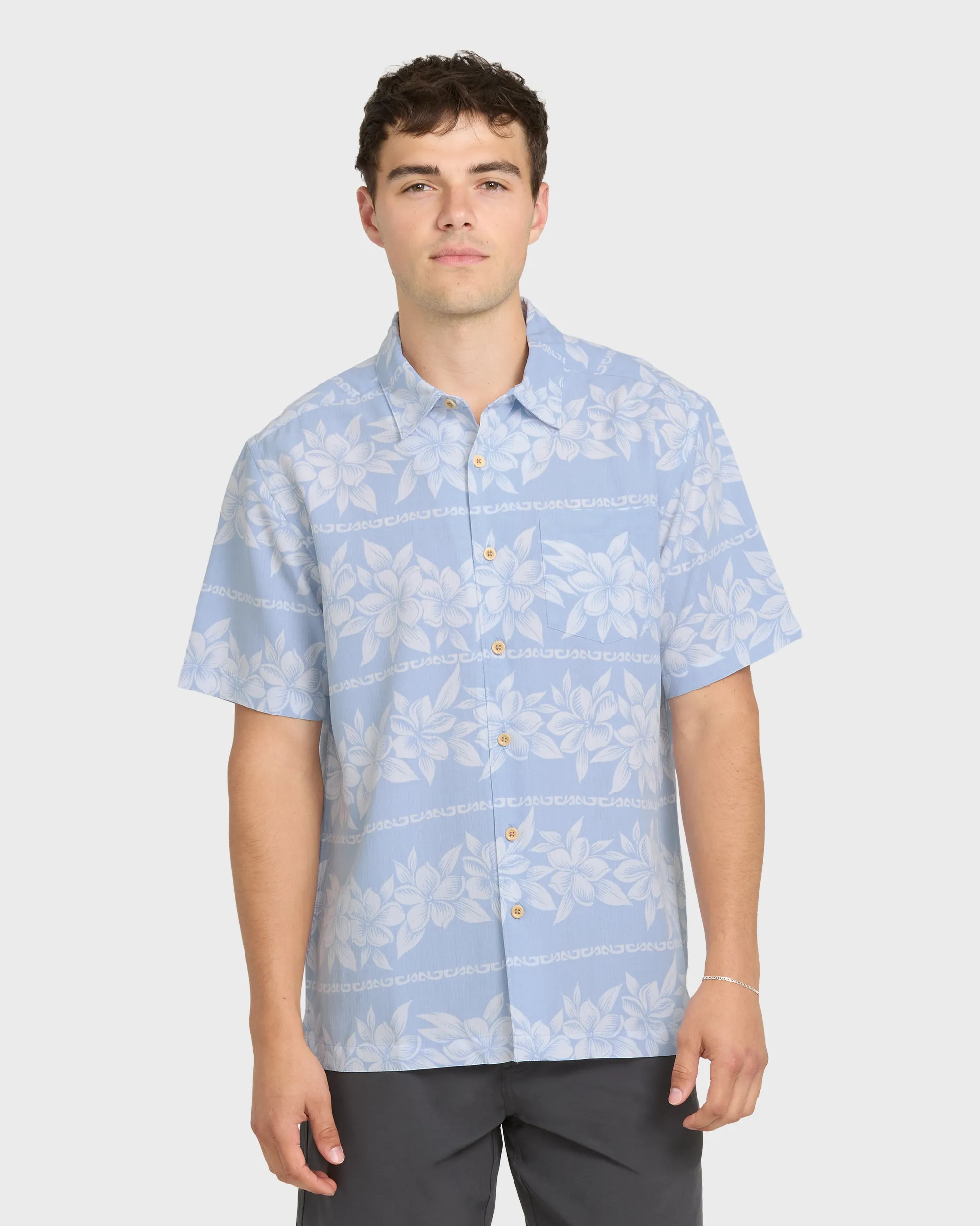 Waterman Horizons Short Sleeve Woven Shirt - Skyway sold by Quiksilver