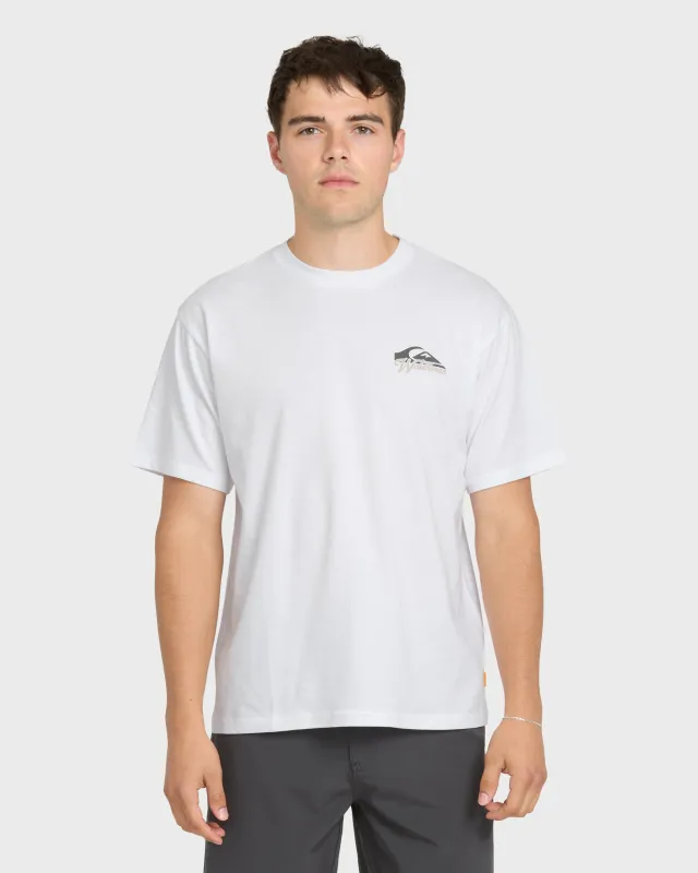 Waterman Bottle Life Classic Short Sleeve Cotton T-Shirt - White made by Quiksilver