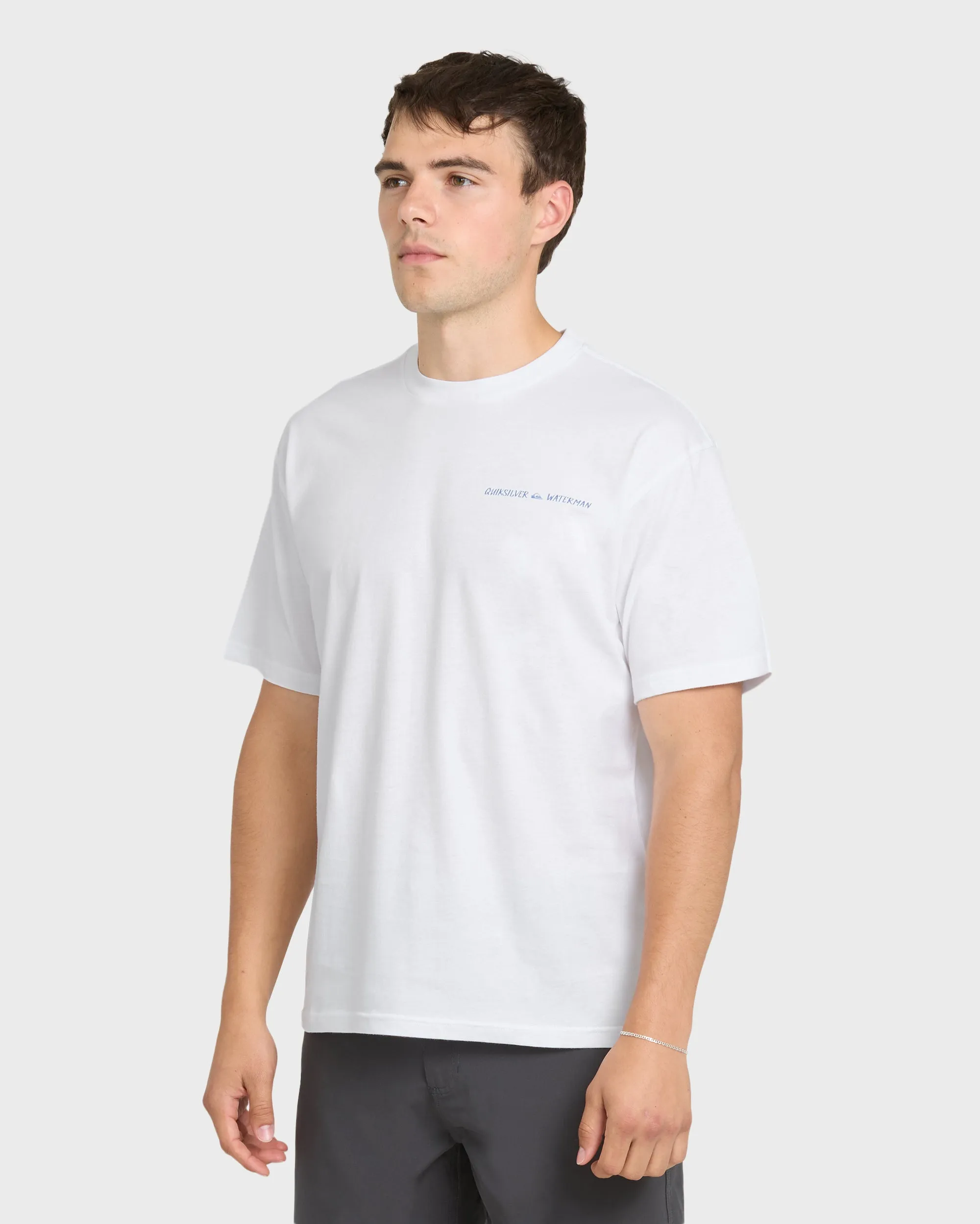 Waterman Angler Classic Short Sleeve Cotton T-Shirt - White sold by Quiksilver product image thumbnail 3