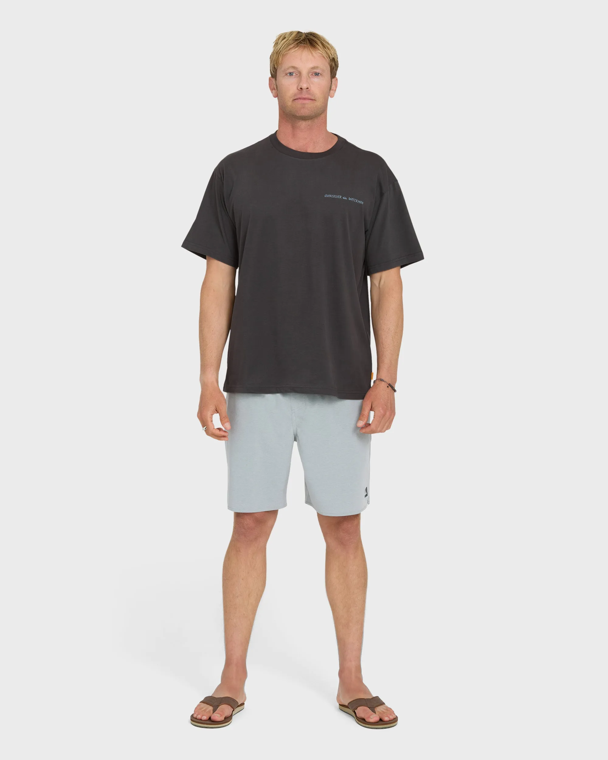 Waterman Angler Classic Short Sleeve Cotton T-Shirt - Phantom sold by Quiksilver product image thumbnail 4