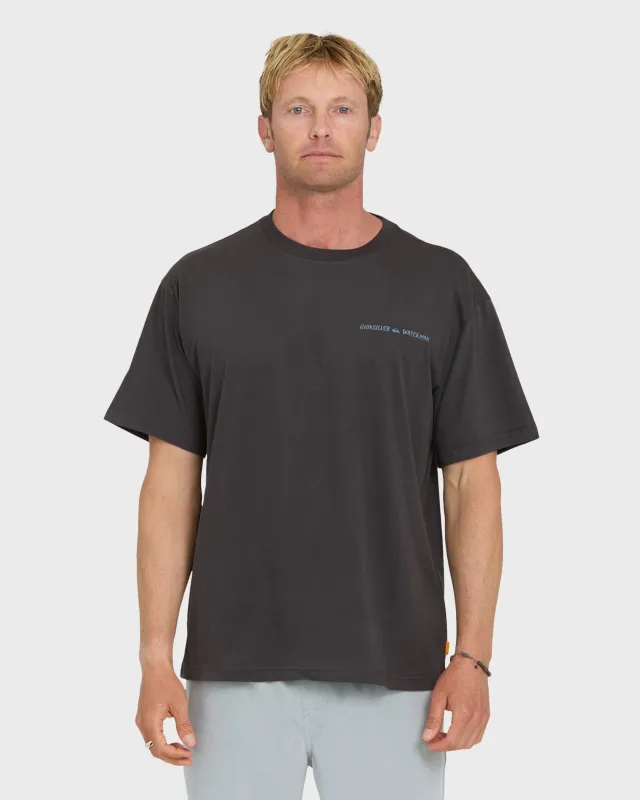 Waterman Angler Classic Short Sleeve Cotton T-Shirt - Phantom made by Quiksilver