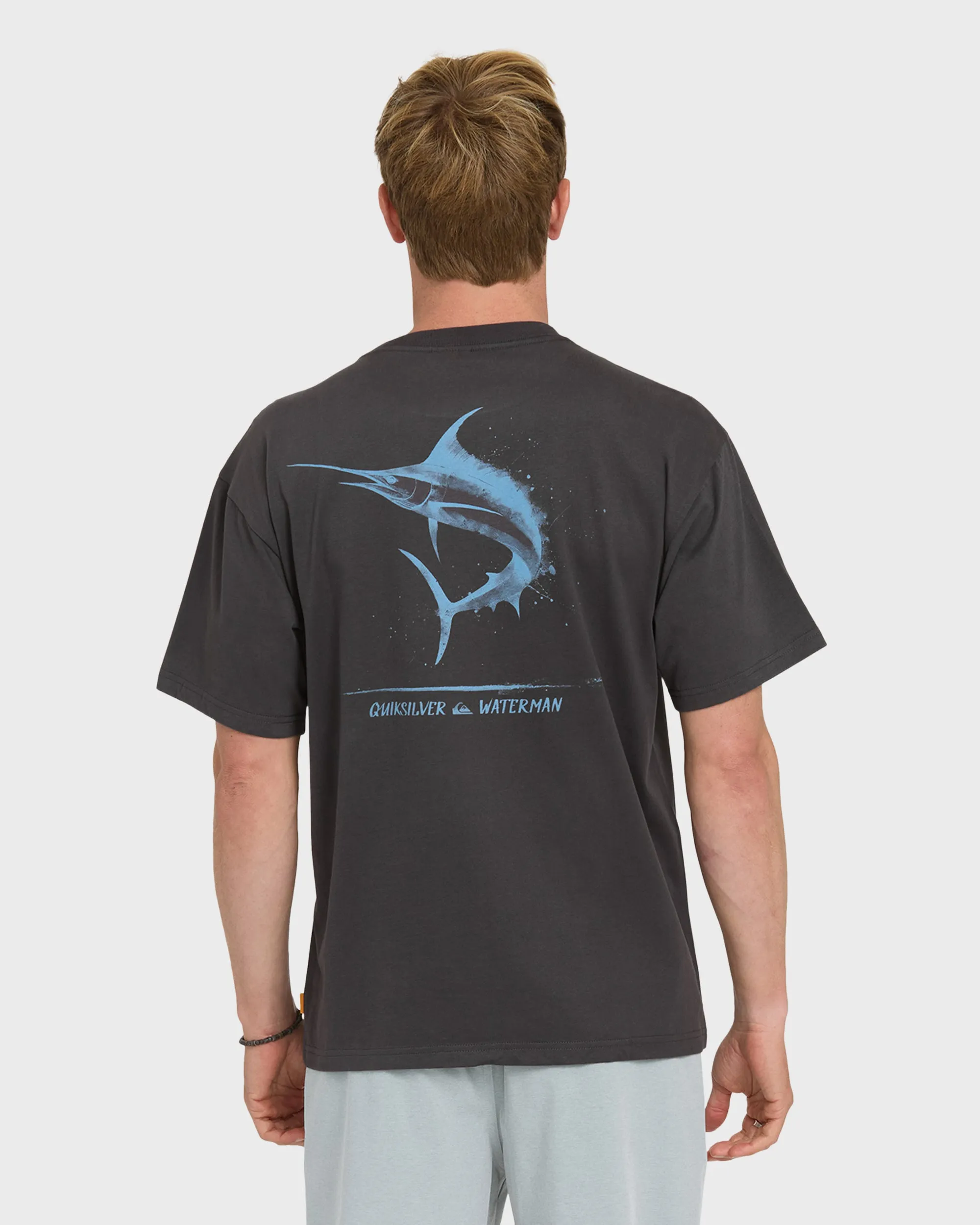 Waterman Angler Classic Short Sleeve Cotton T-Shirt - Phantom sold by Quiksilver product image thumbnail 2