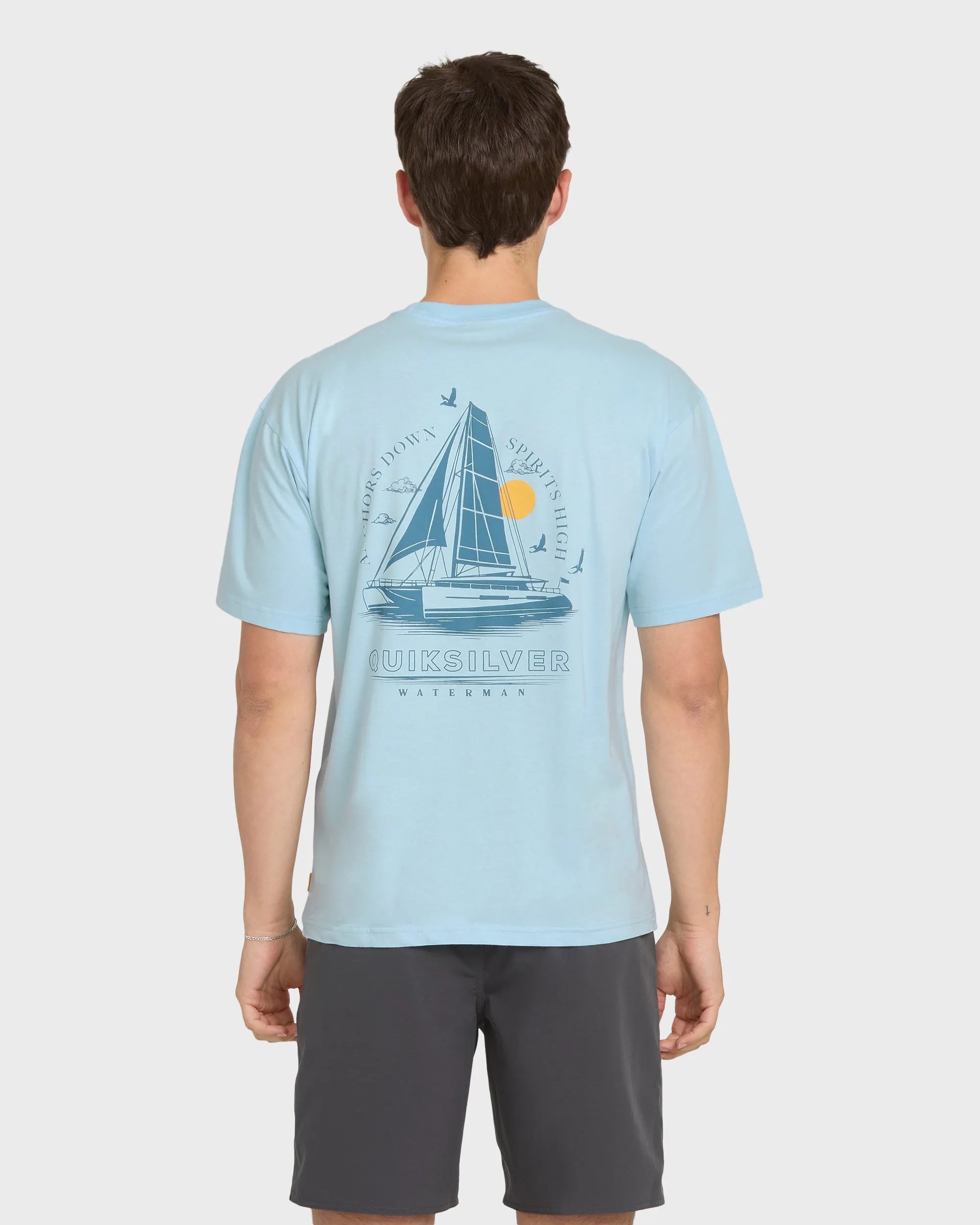 Waterman Anchors Down Classic Short Sleeve Cotton T-Shirt - Skyway sold by Quiksilver product image thumbnail 2
