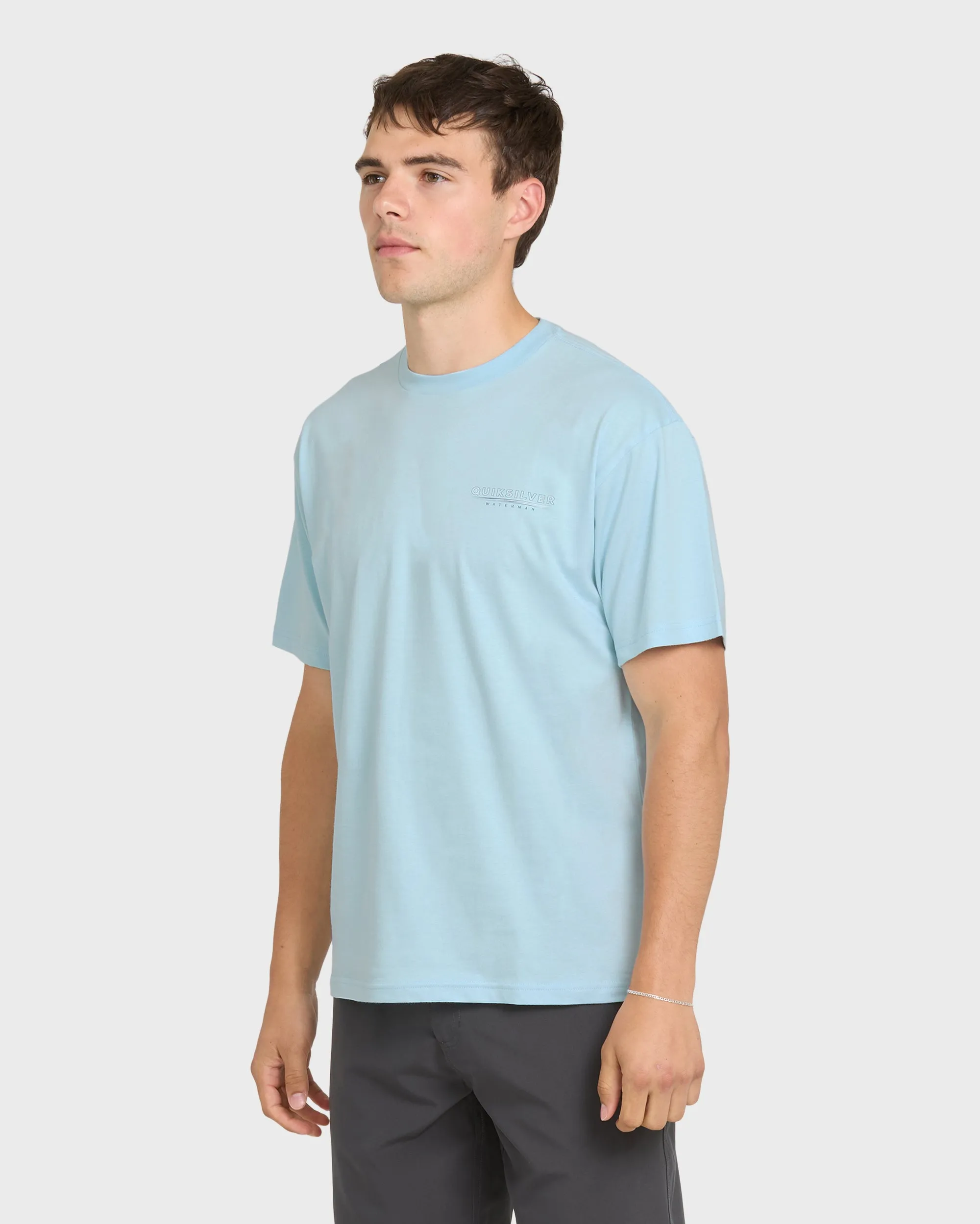 Waterman Anchors Down Classic Short Sleeve Cotton T-Shirt - Skyway sold by Quiksilver product image thumbnail 3