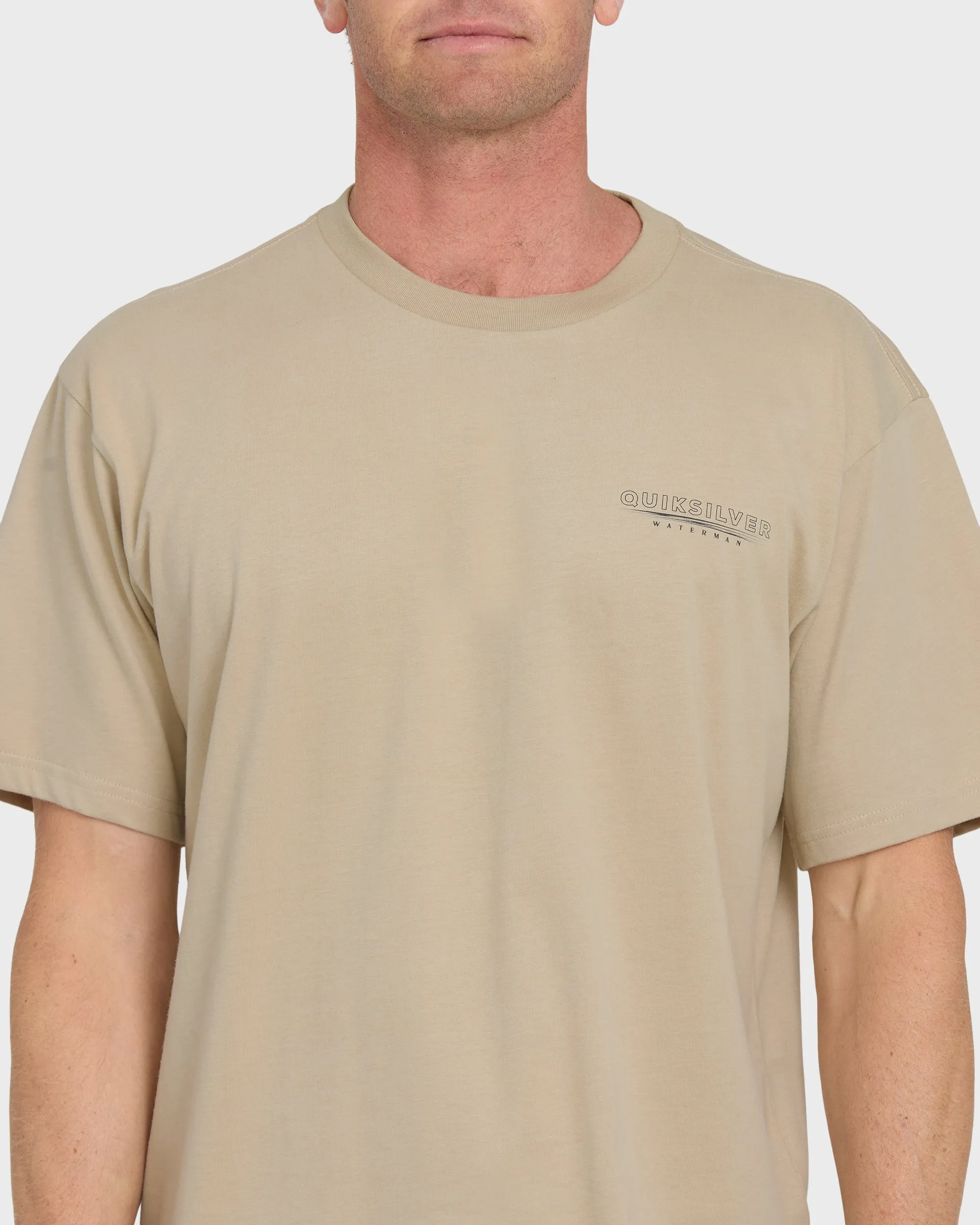 Waterman Anchors Down Classic Short Sleeve Cotton T-Shirt - Plaza Taupe sold by Quiksilver product image thumbnail 3