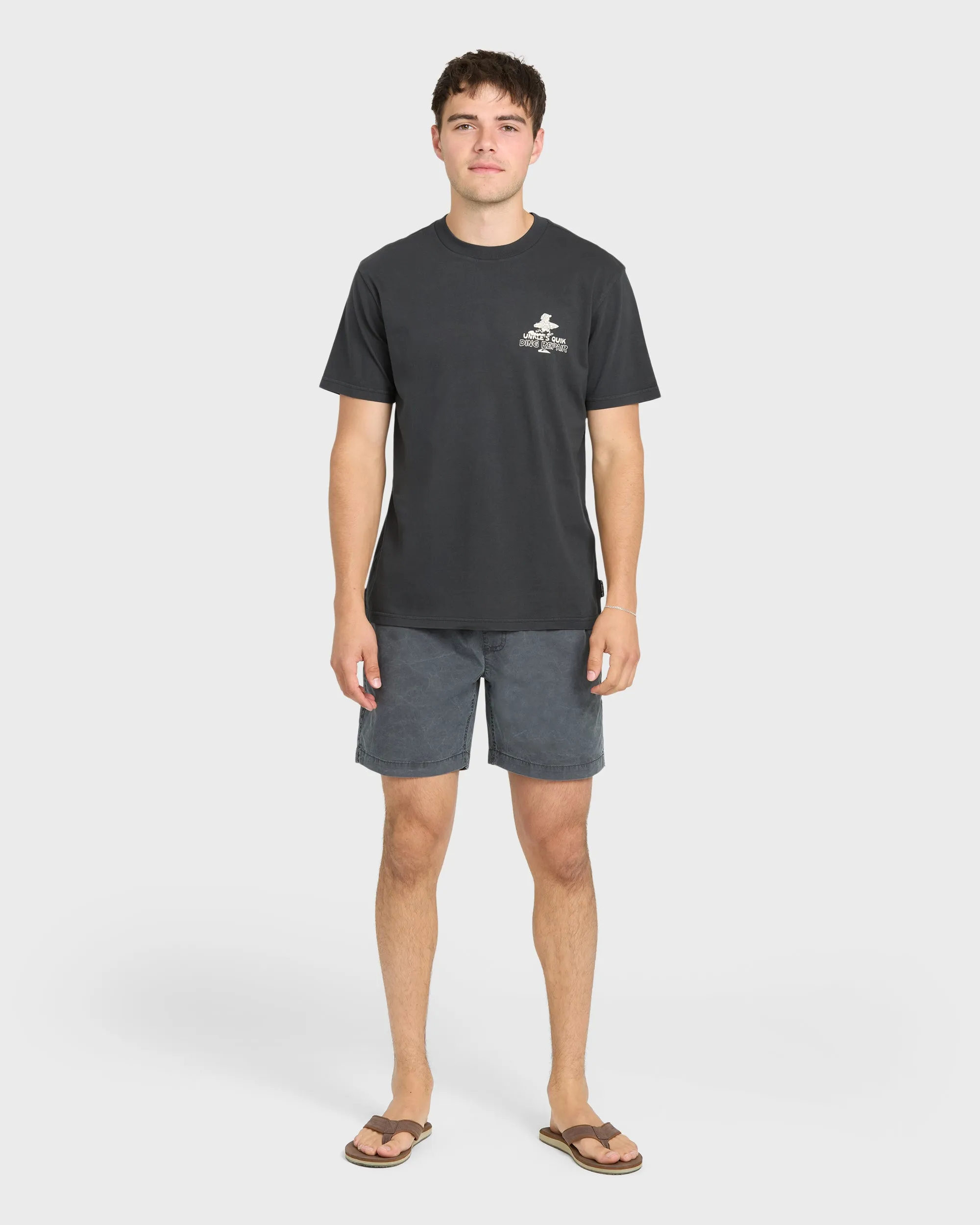 Unkles Ding Repair Pigment Dye Short Sleeve Knit T-Shirt - Phantom sold by Quiksilver product image thumbnail 4