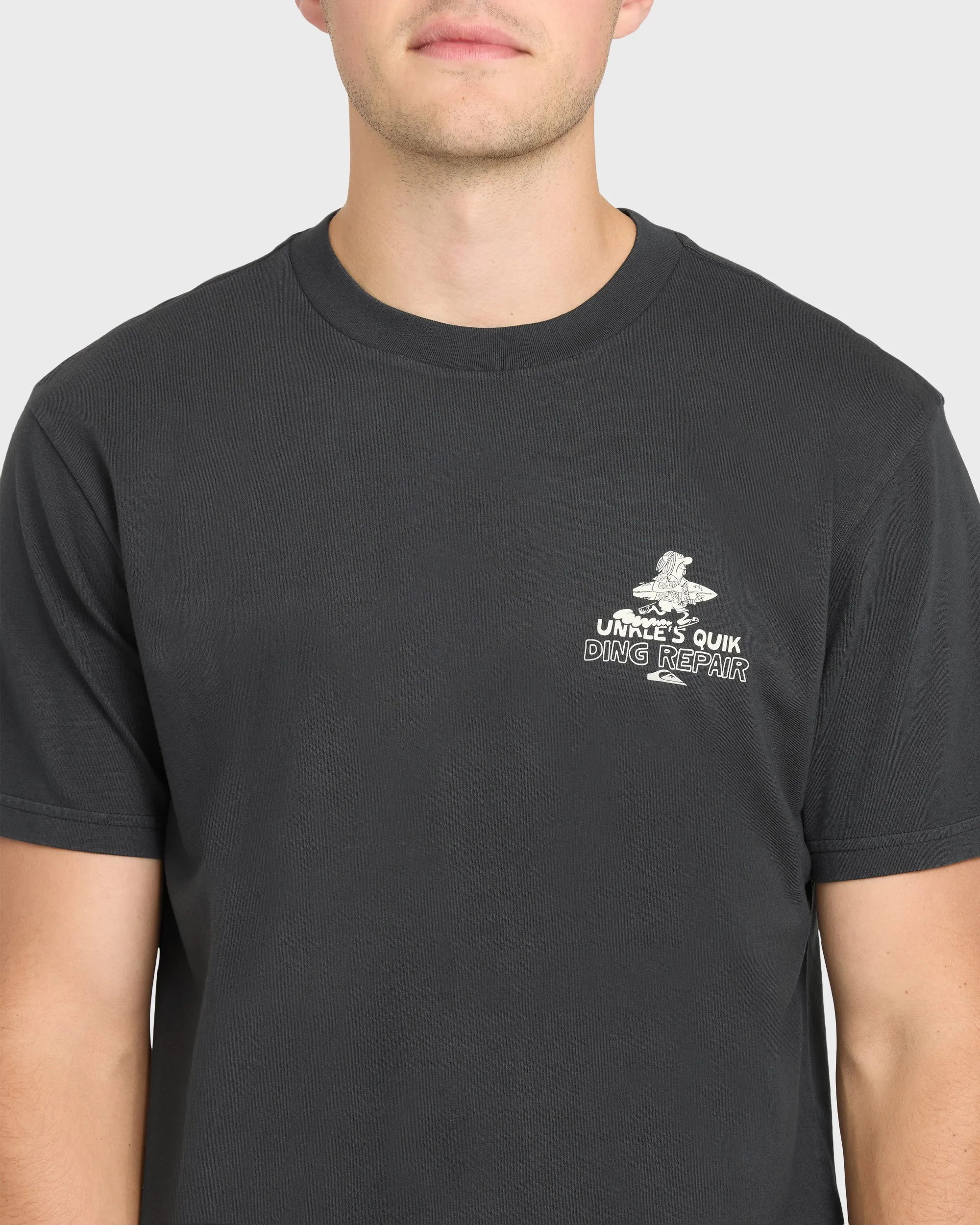 Unkles Ding Repair Pigment Dye Short Sleeve Knit T-Shirt - Phantom sold by Quiksilver product image thumbnail 5